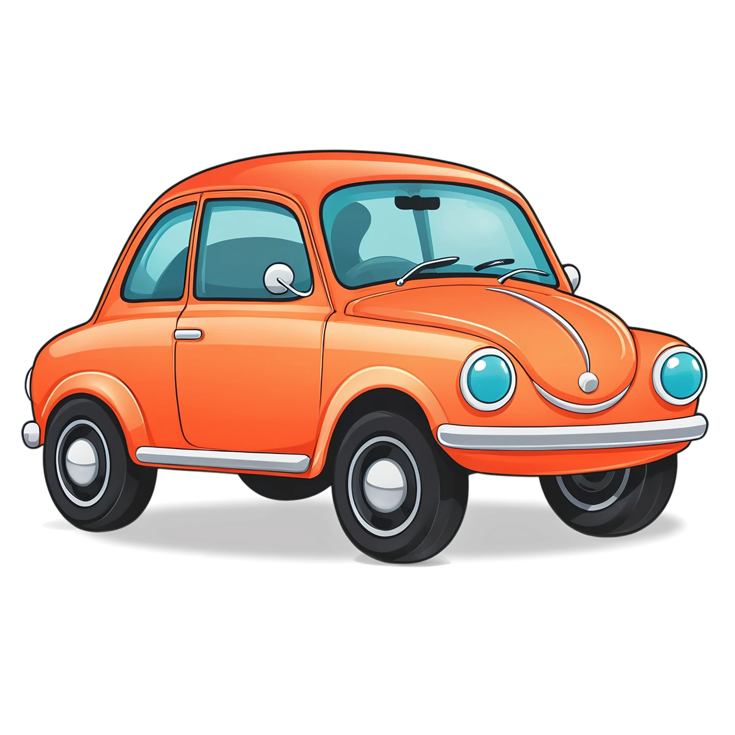 Car Cute sticker isolated on transparent background #14211