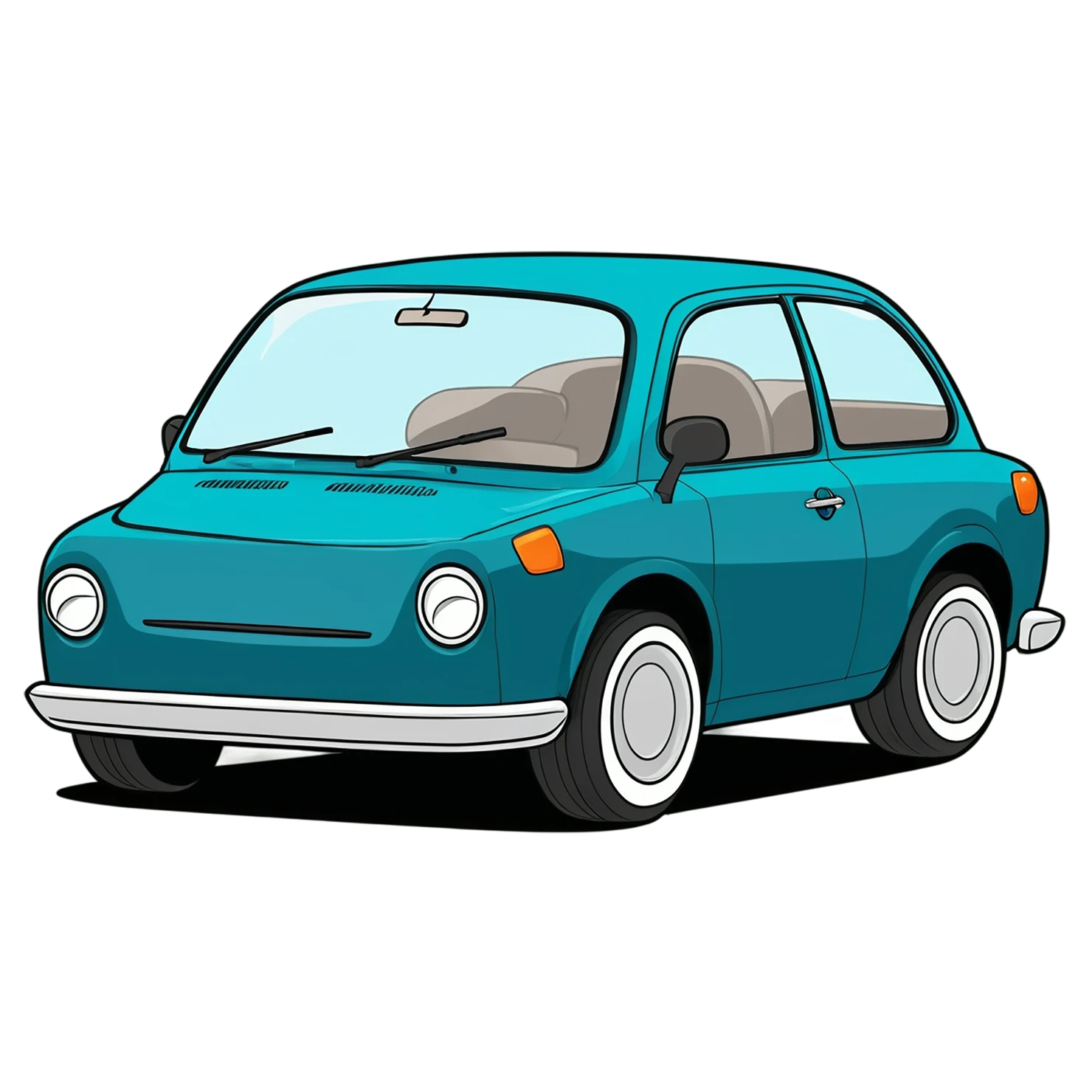 Car Cute sticker isolated on transparent background #14212