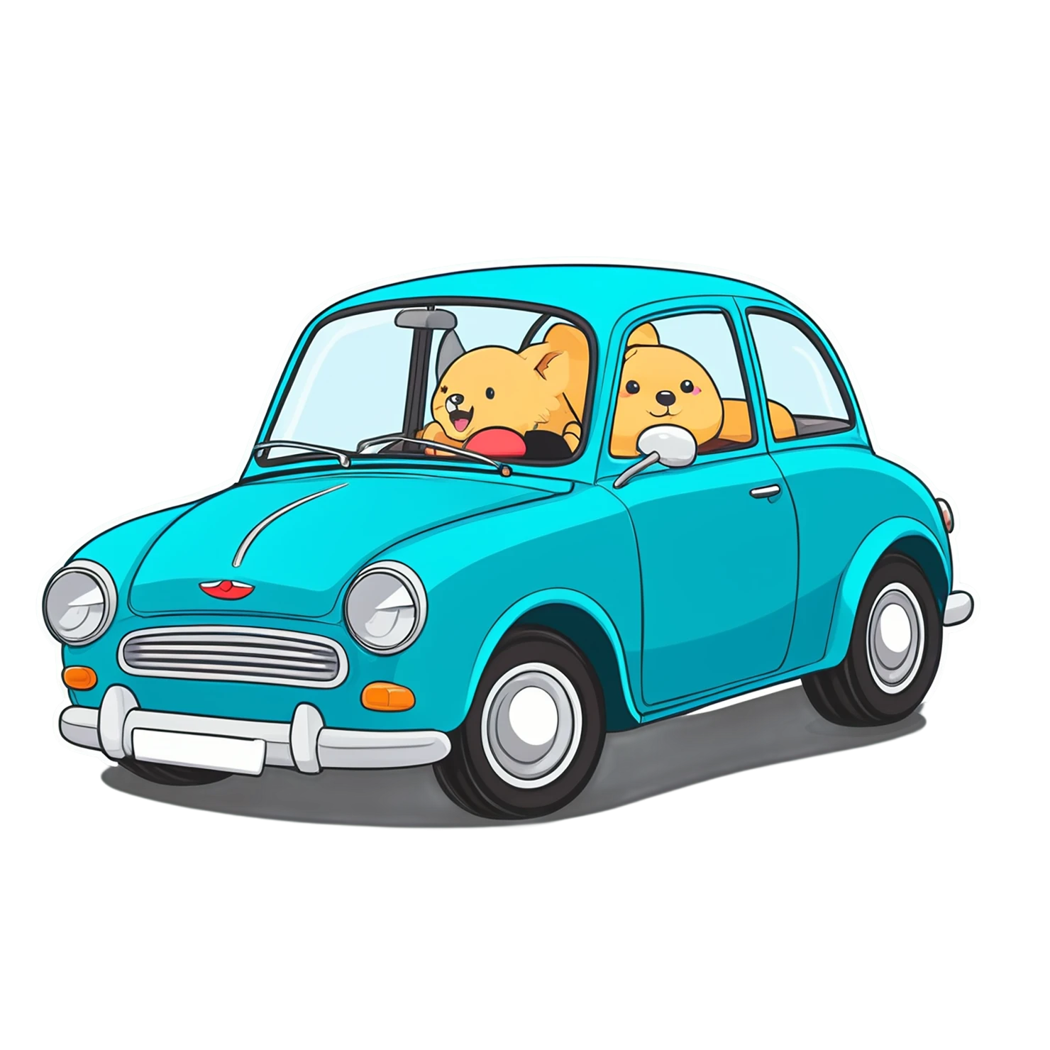 Car Cute sticker isolated on transparent background #14216