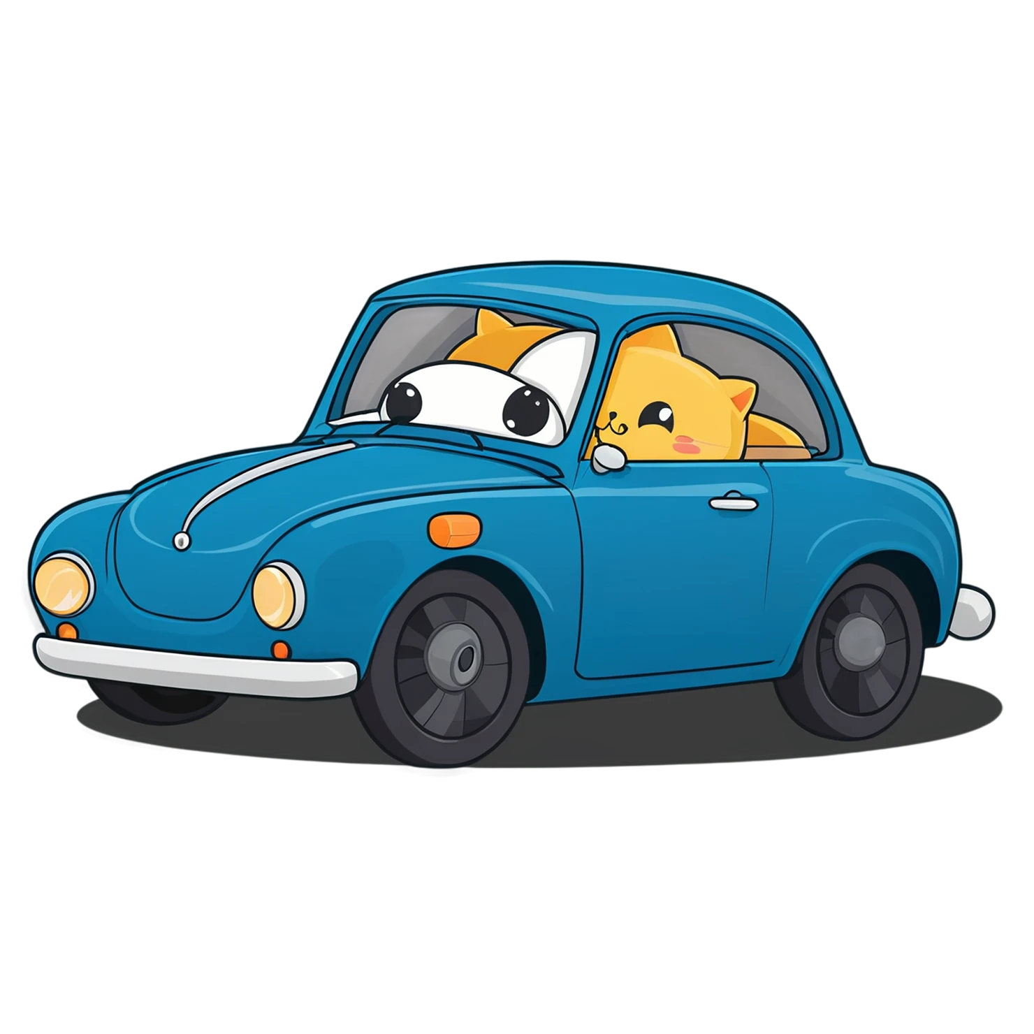 Car Cute sticker isolated on transparent background #14217