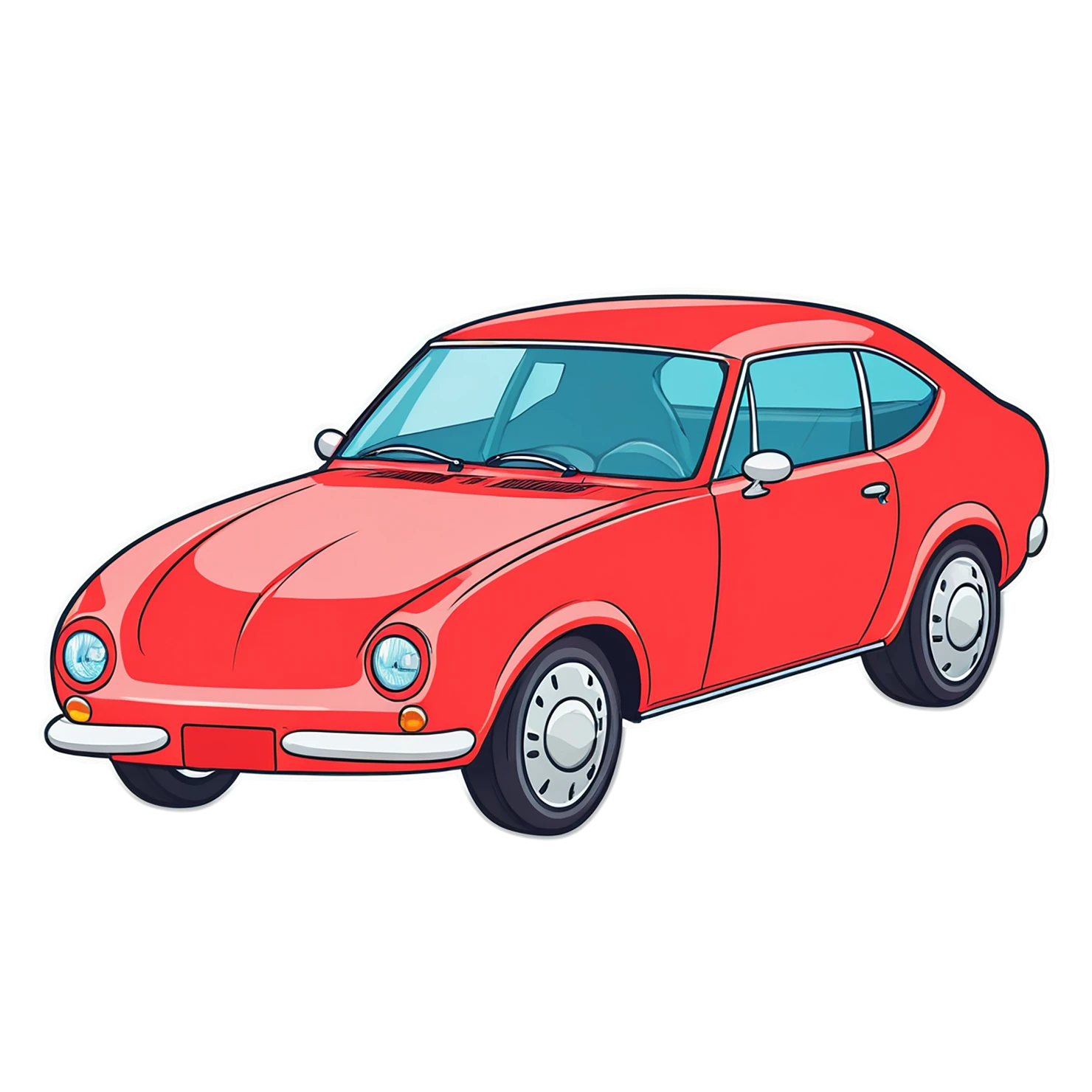 Car Cute sticker isolated on transparent background #14218