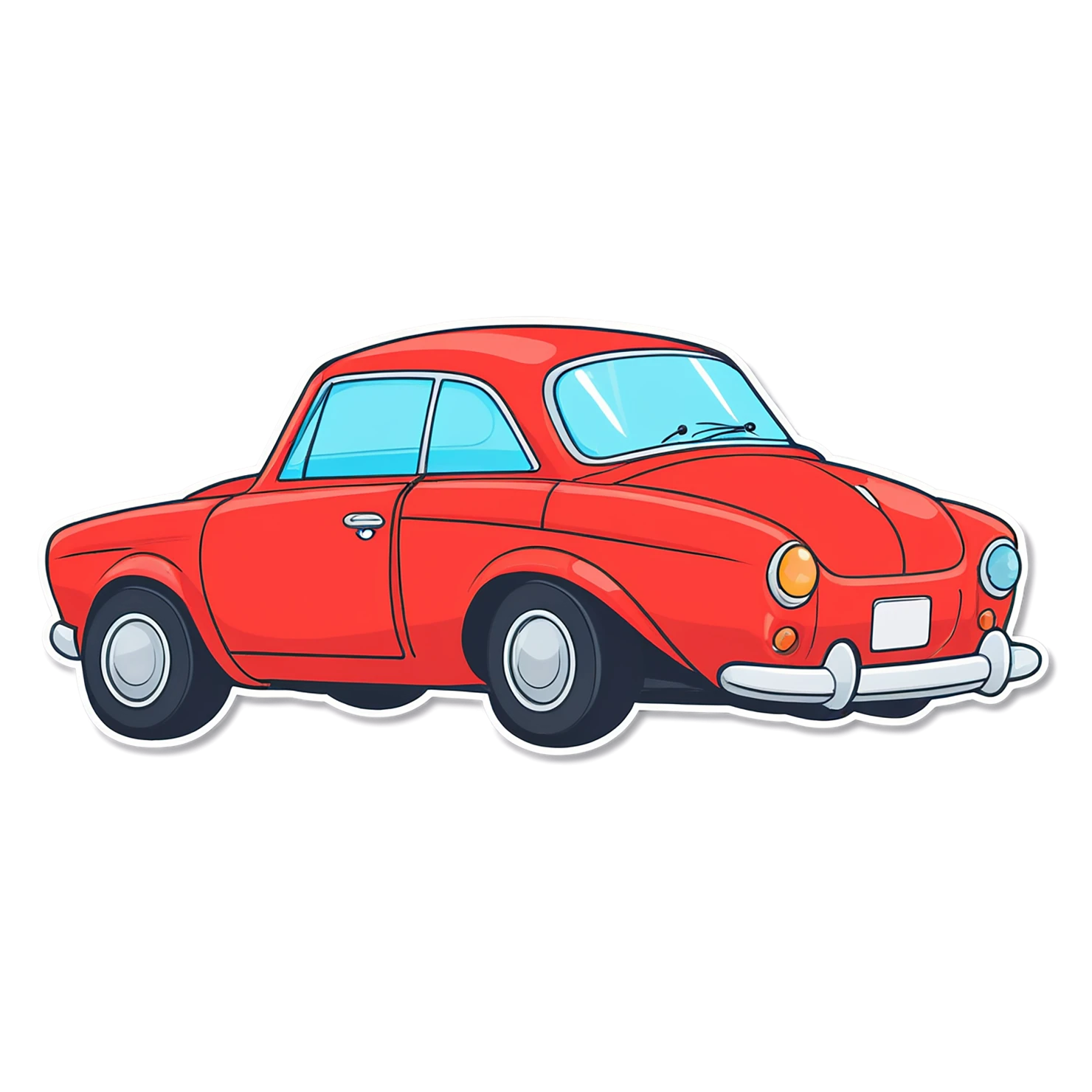 Car Cute sticker isolated on transparent background #14219