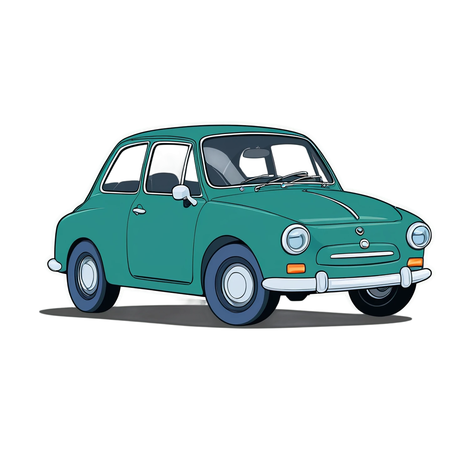 Car Cute sticker isolated on transparent background #14222