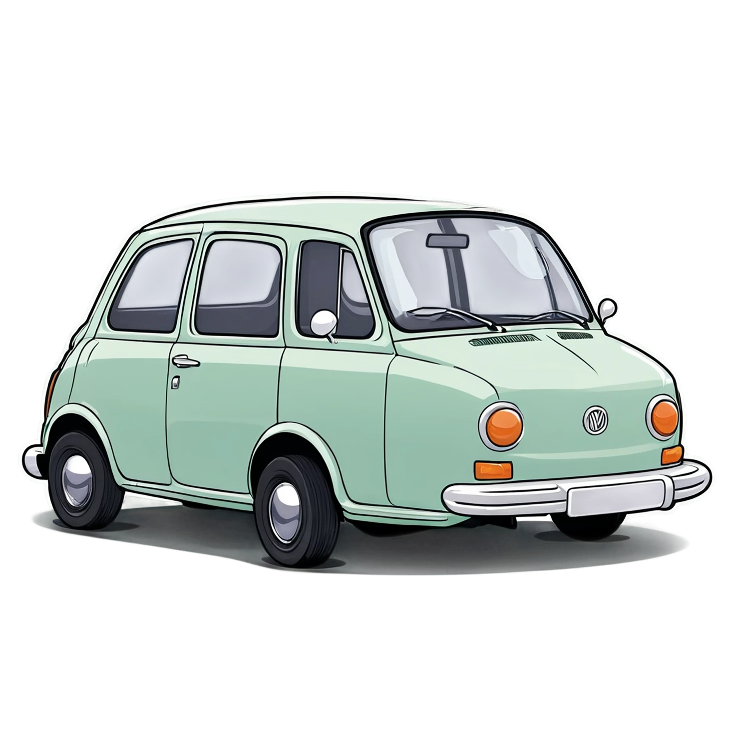 Car Cute sticker isolated on transparent background #14223