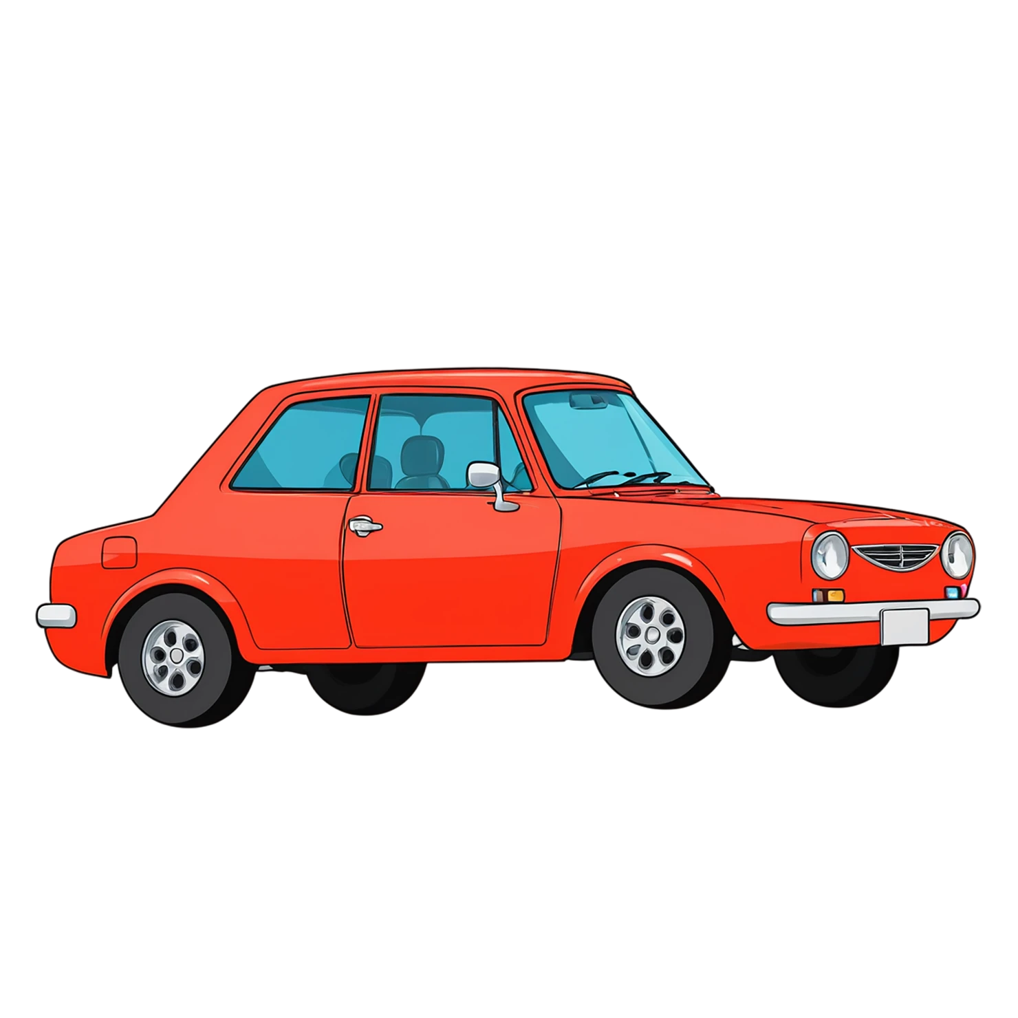 Car Cute sticker isolated on transparent background #14229