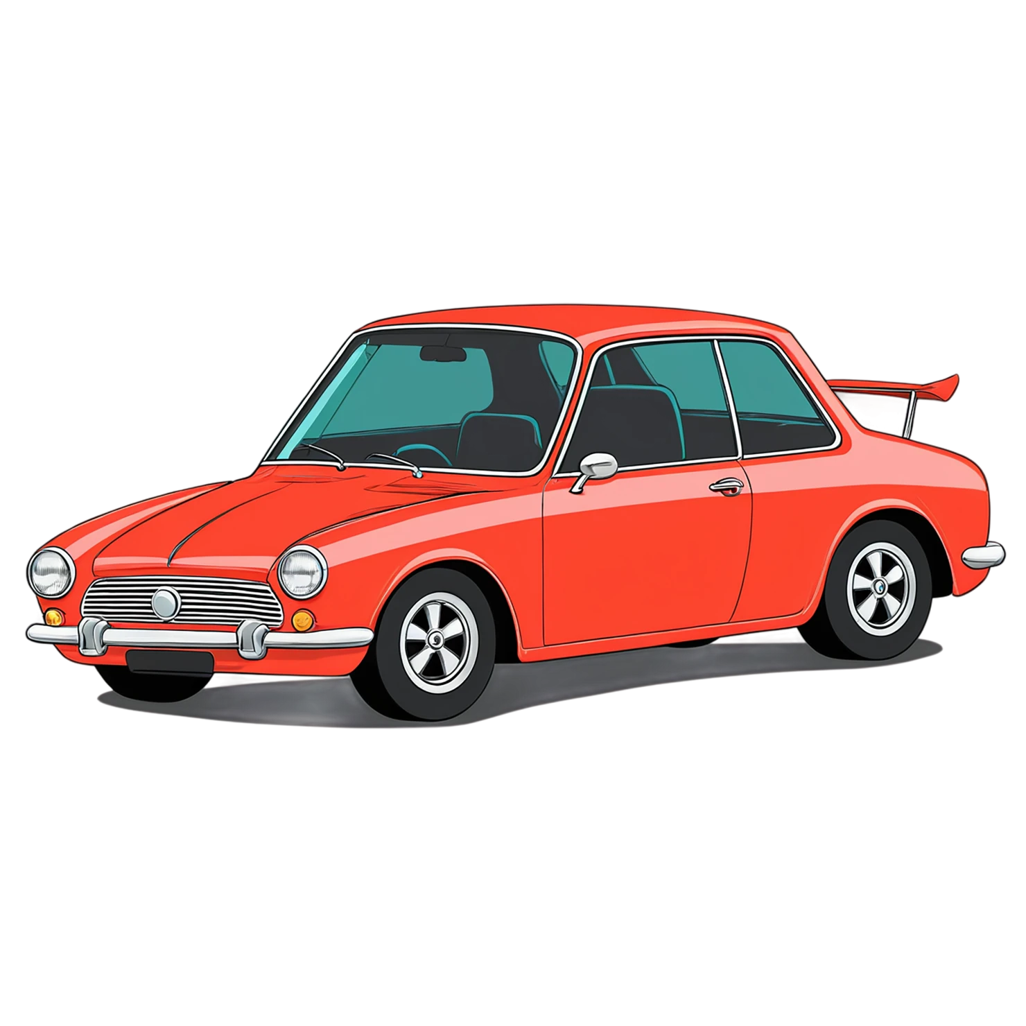 Car Cute sticker isolated on transparent background #14231