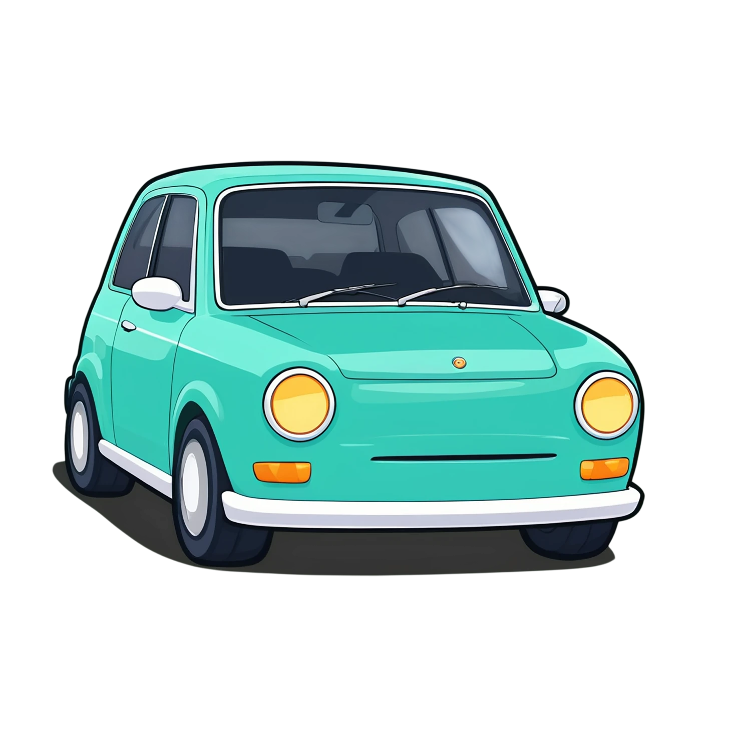 Car Cute sticker isolated on transparent background #14233