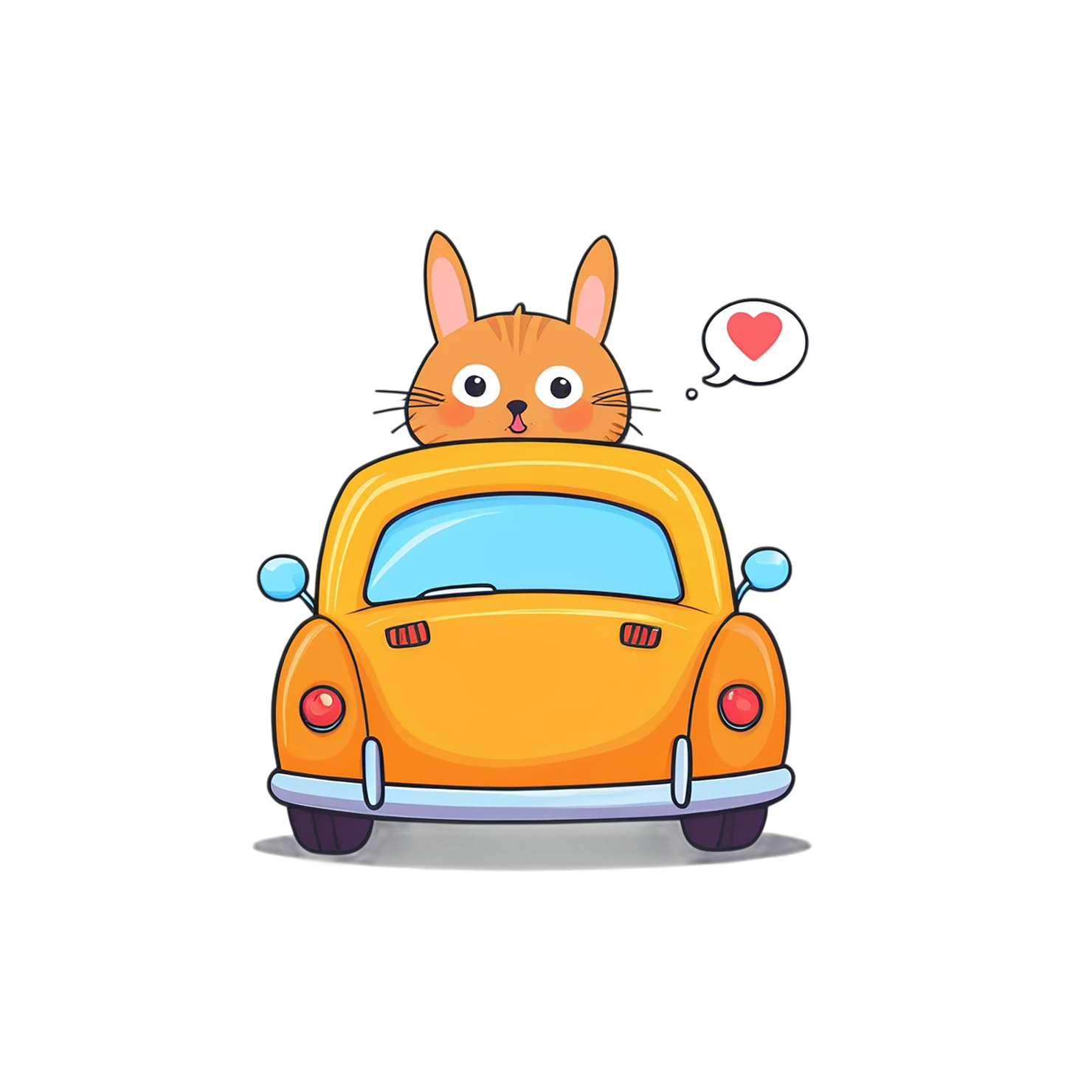 Car Cute sticker isolated on transparent background #14236