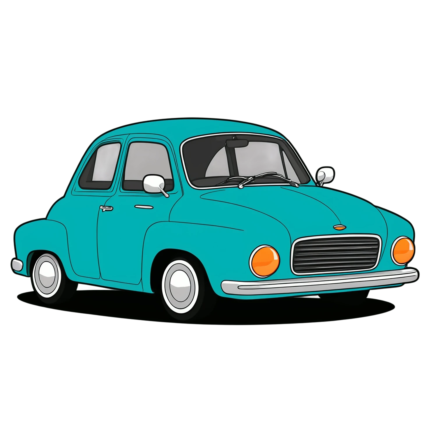 Car Cute sticker isolated on transparent background #14237