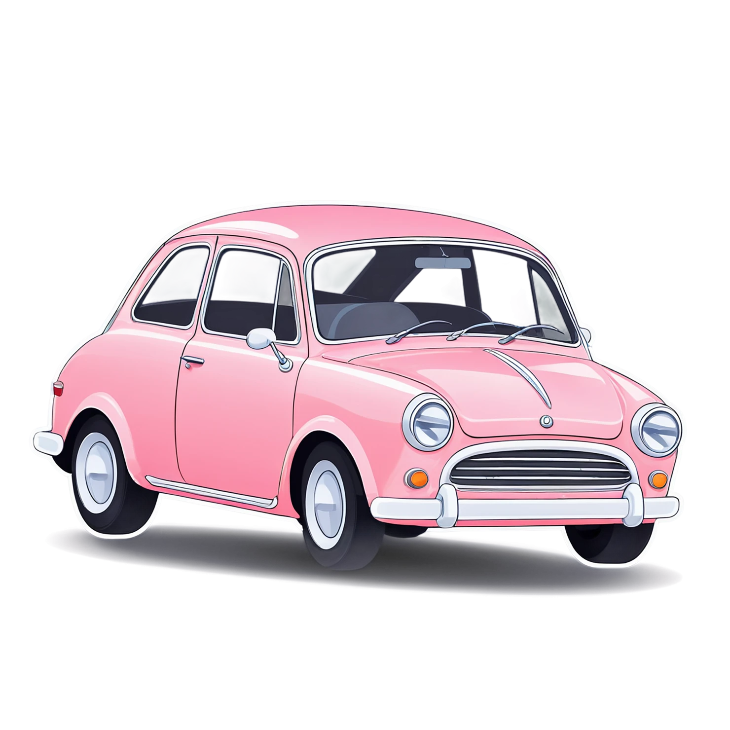 Car Cute sticker isolated on transparent background #14238