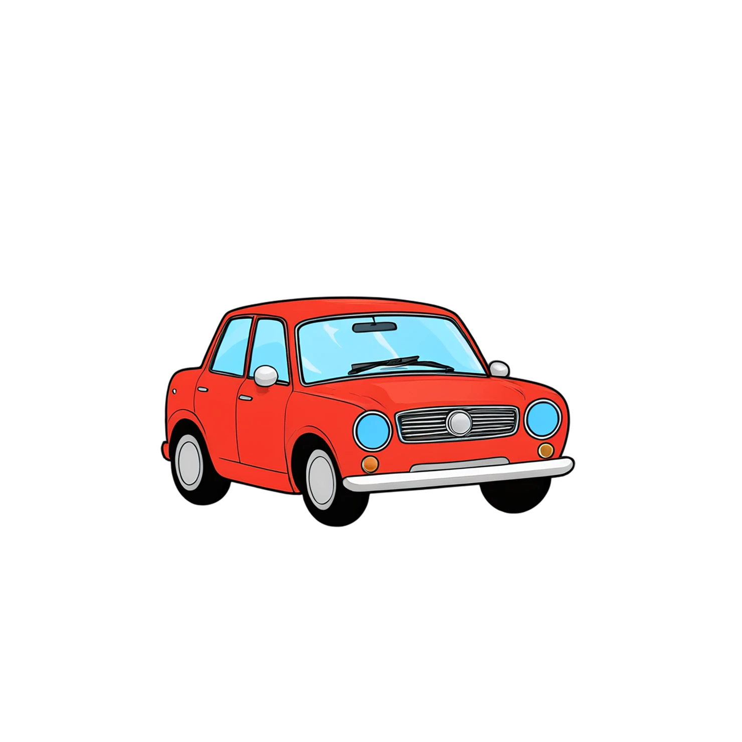 Car Cute sticker isolated on transparent background #14240