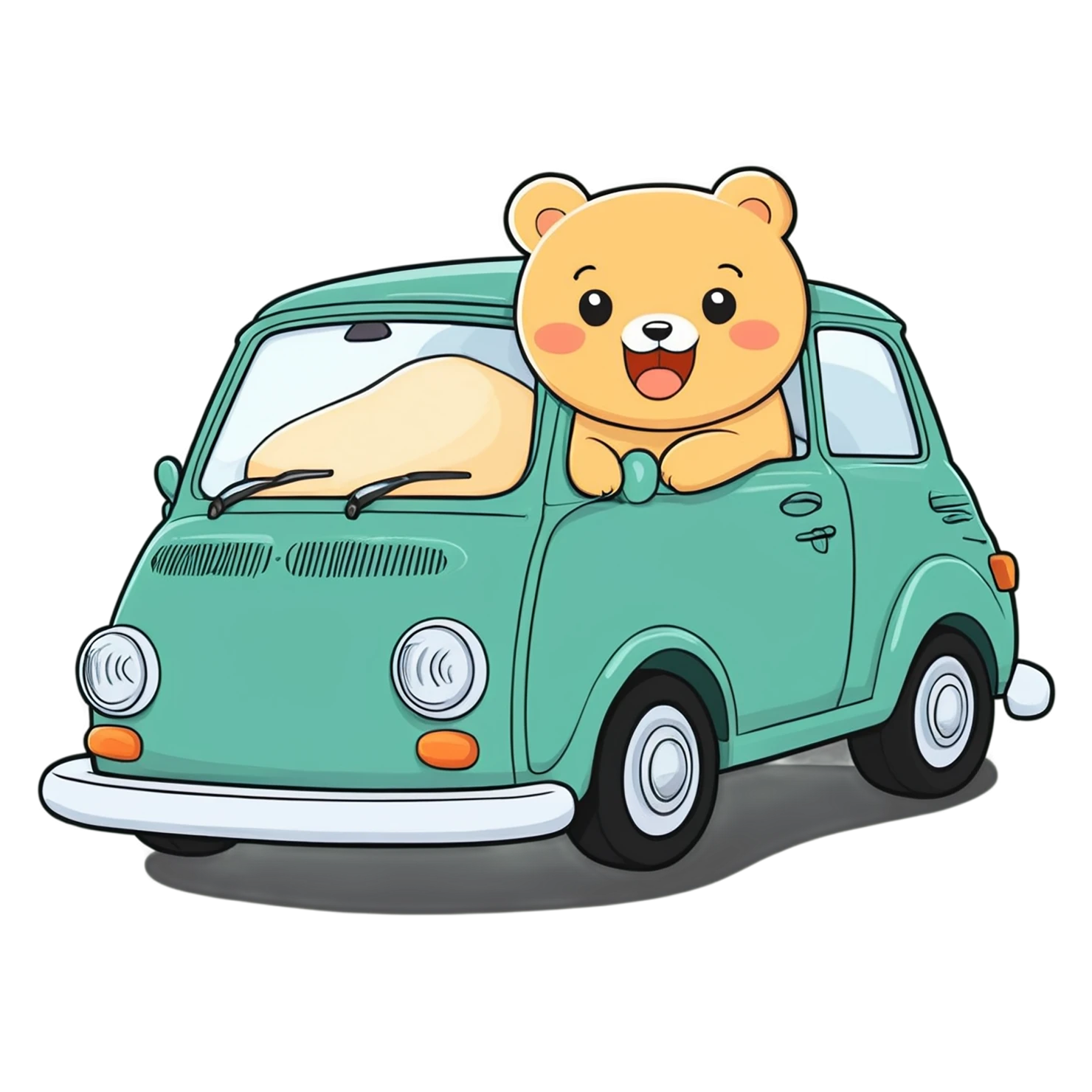 Car Cute sticker isolated on transparent background #14242