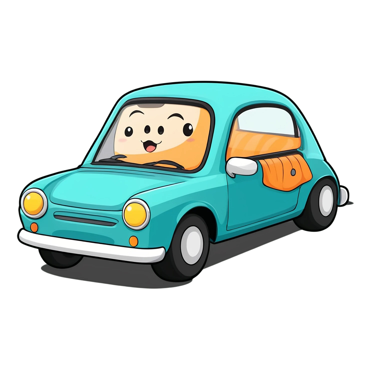 Car Cute sticker isolated on transparent background #14245
