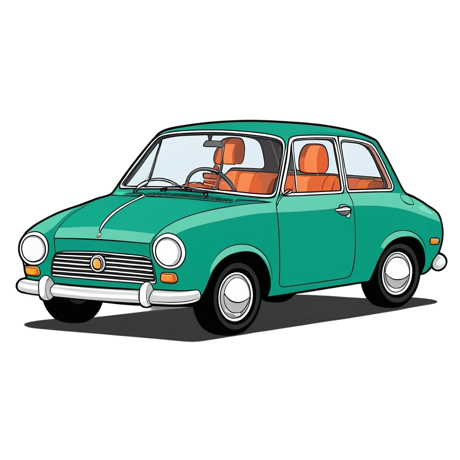 Car Cute sticker isolated on transparent background #14246