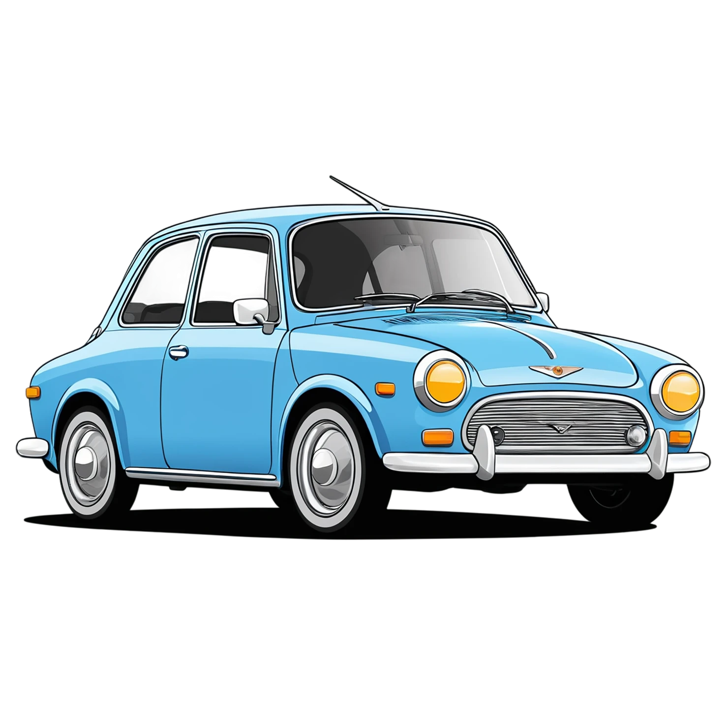Car Cute sticker isolated on transparent background #14252