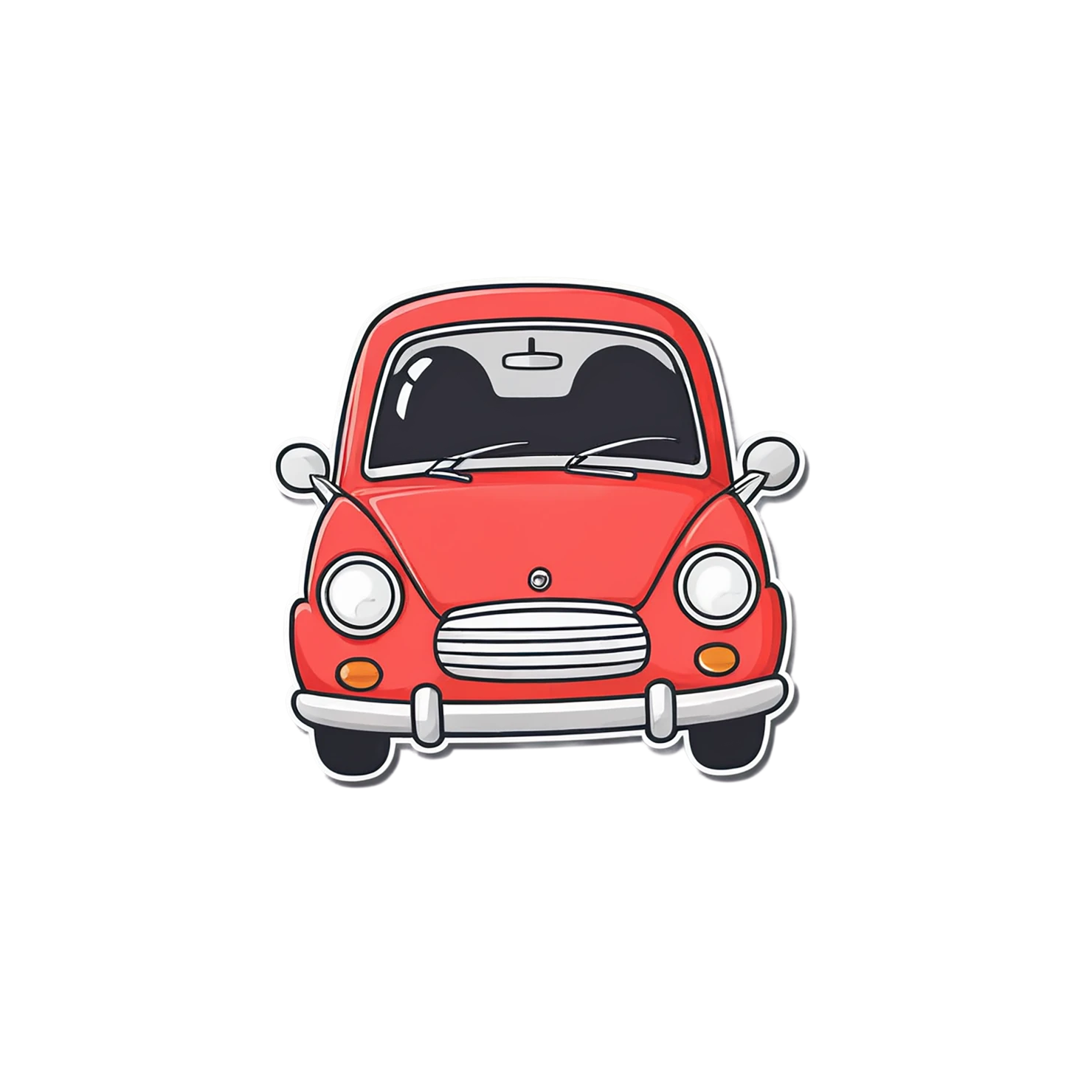 Car Cute sticker isolated on transparent background #14256