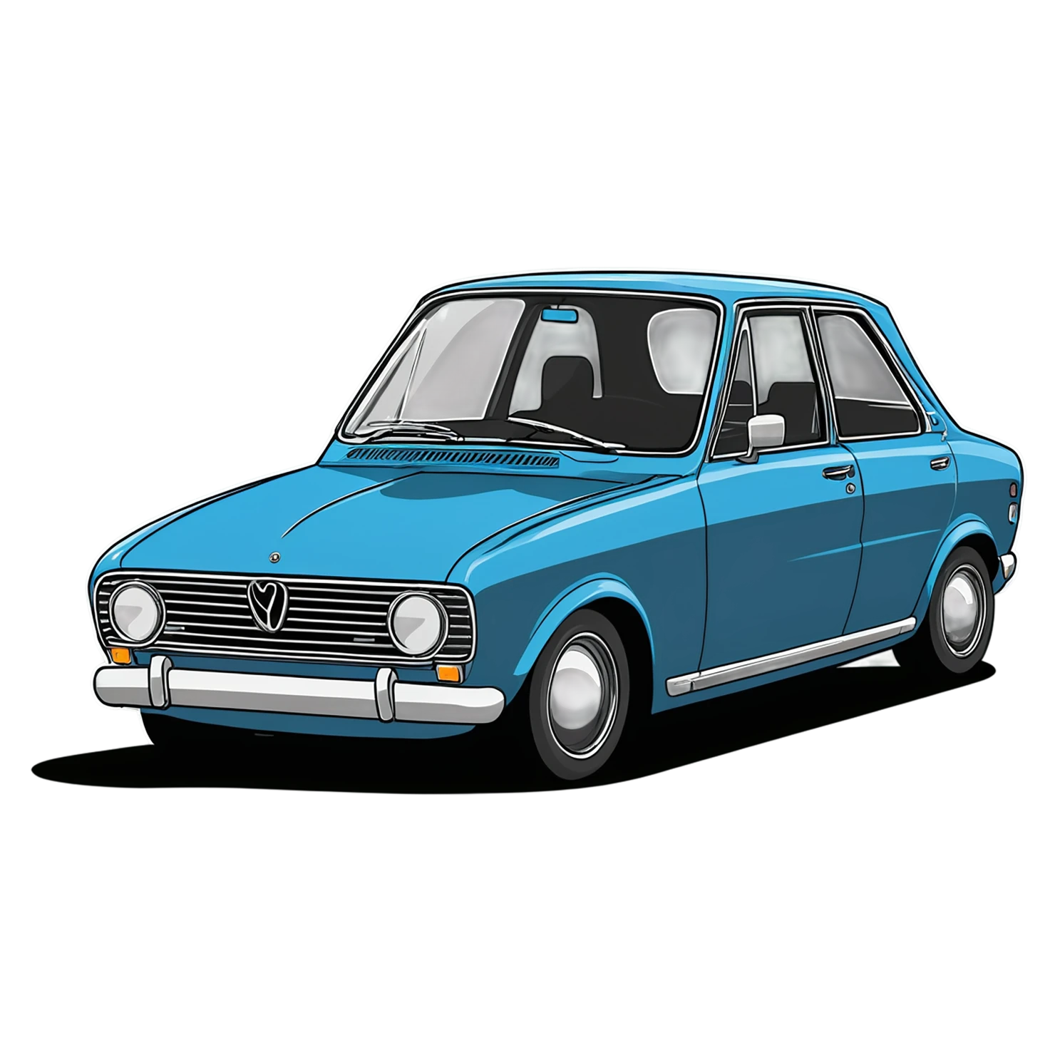 Car Cute sticker isolated on transparent background #14258