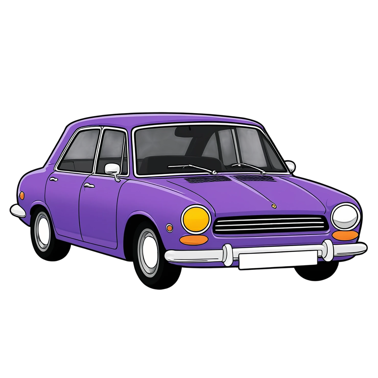 Car Cute sticker isolated on transparent background #14262