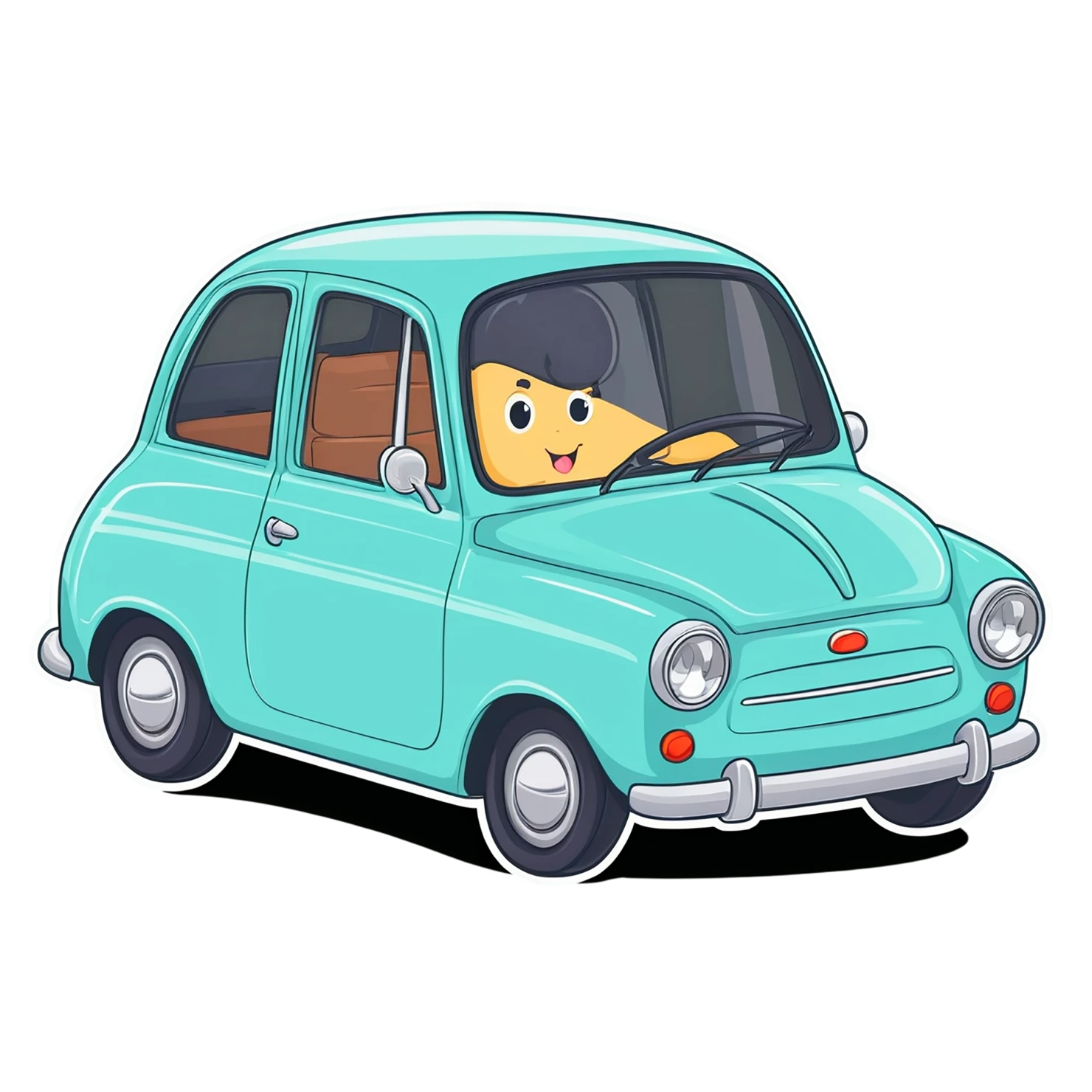 Car Cute sticker isolated on transparent background #14269