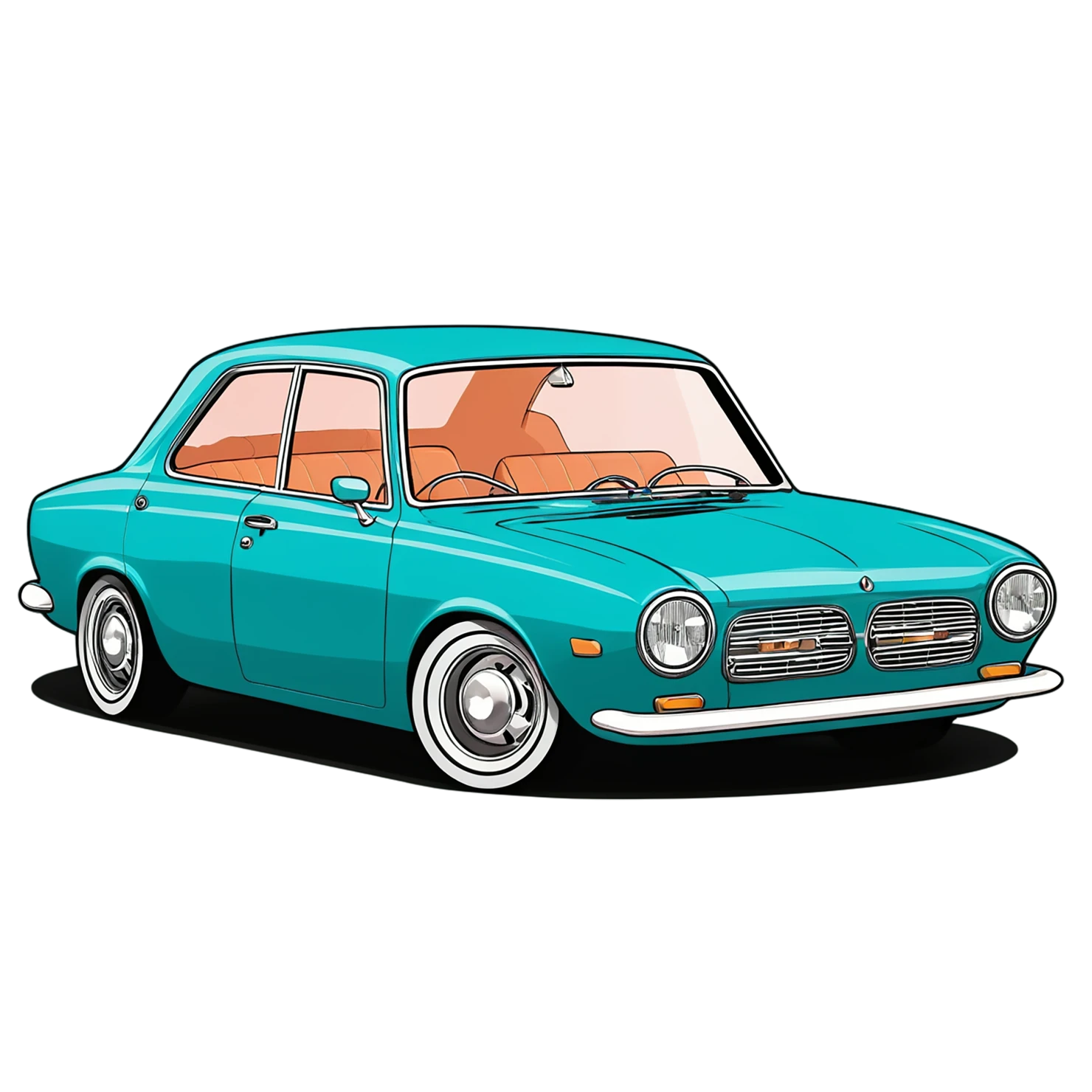 Car Cute sticker isolated on transparent background #14270