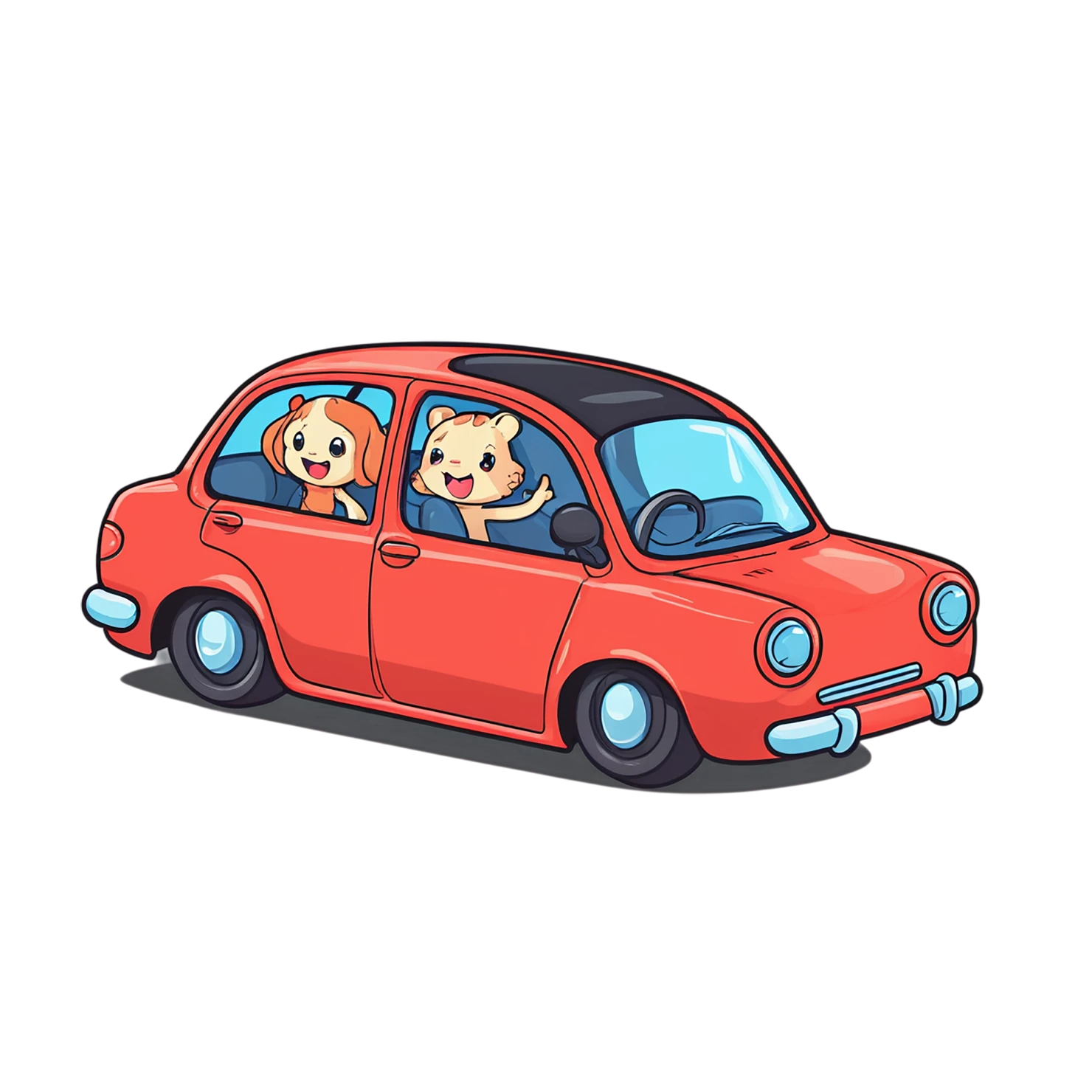 Car Cute sticker isolated on transparent background #14273