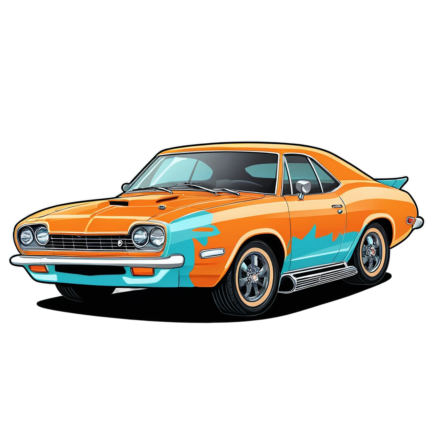 Car Cute sticker isolated on transparent background #14280