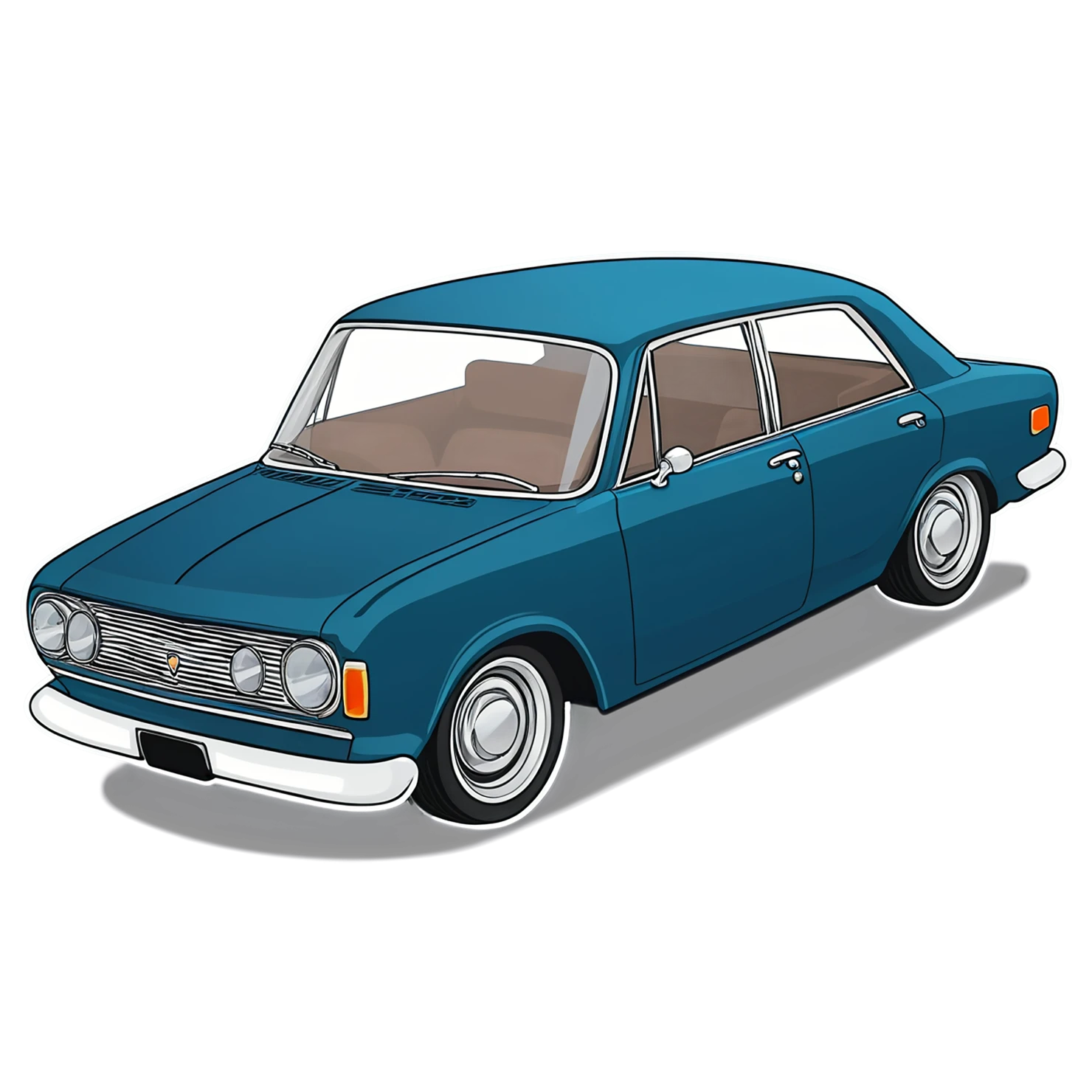 Car Cute sticker isolated on transparent background #14287