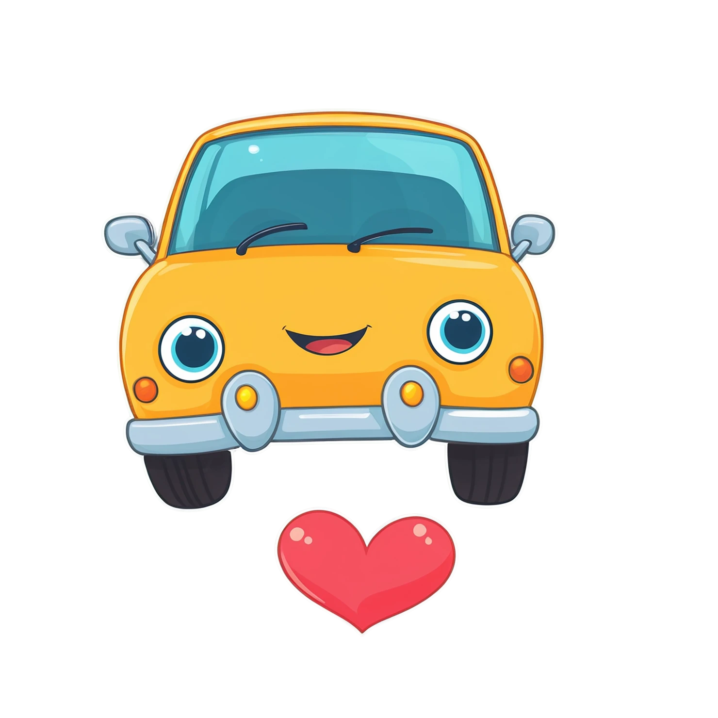 Car Cute sticker isolated on transparent background #14289