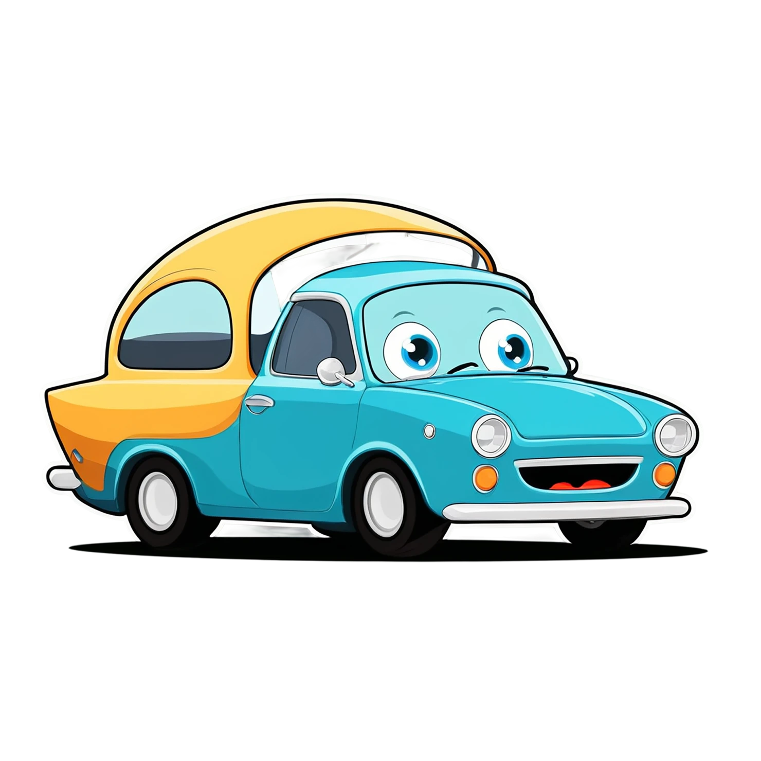 Car Cute sticker isolated on transparent background #14295