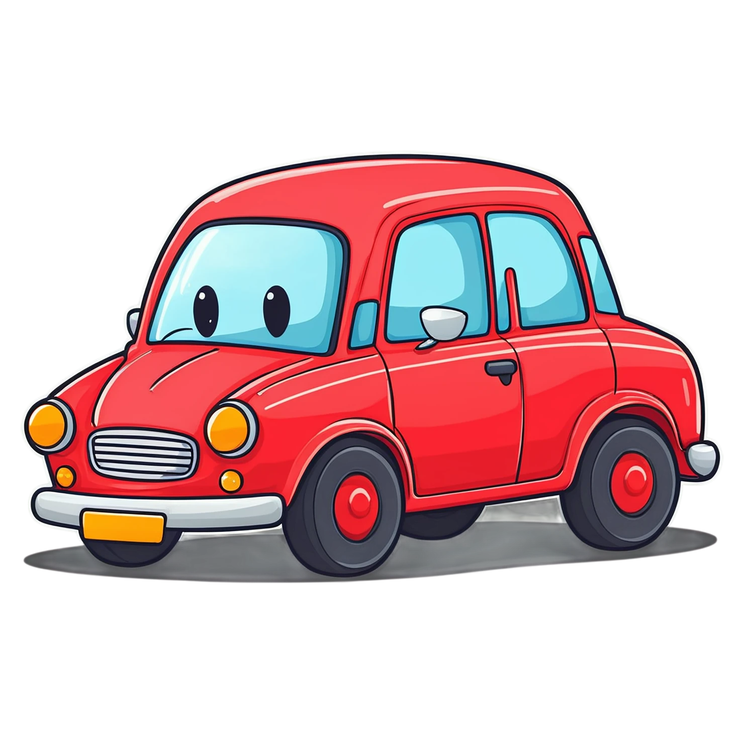Car Cute sticker isolated on transparent background #14296