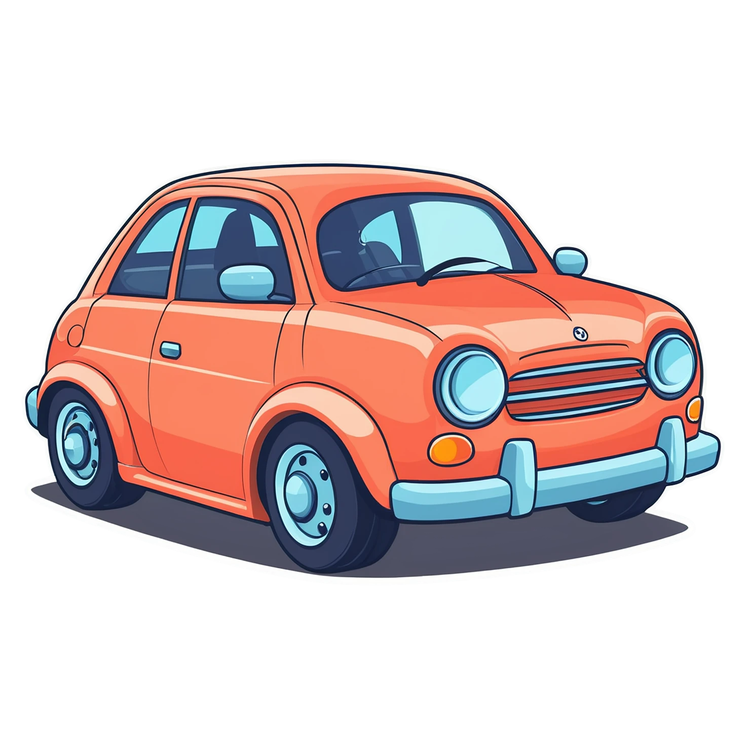 Car Cute sticker isolated on transparent background #14297