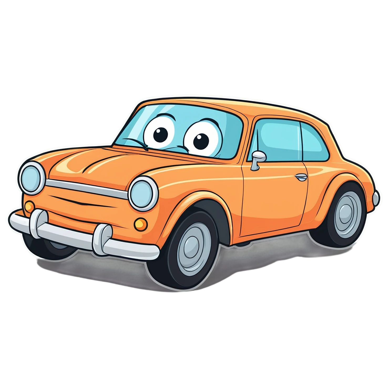 Car Cute sticker isolated on transparent background #14298