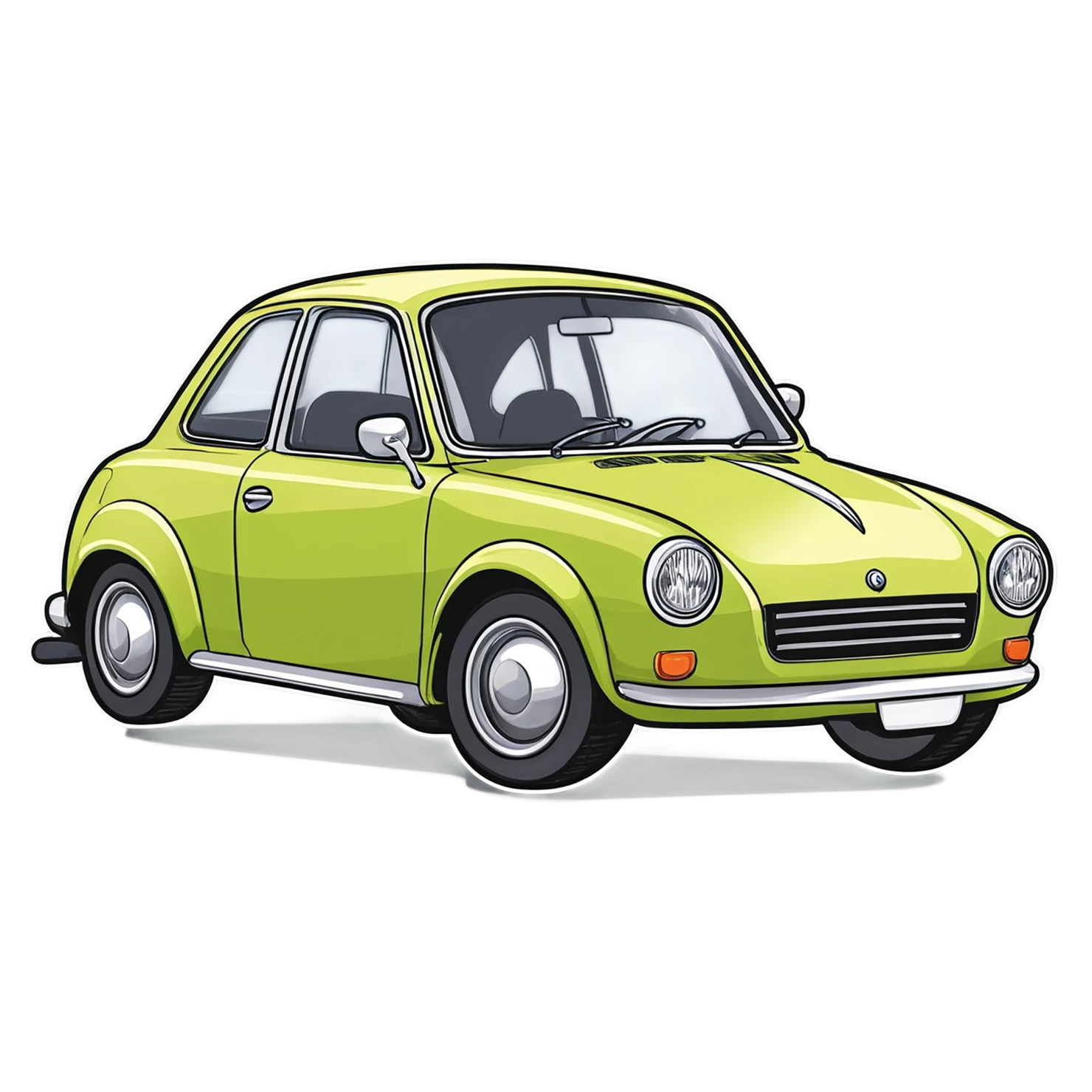 Car Cute sticker isolated on transparent background #14299