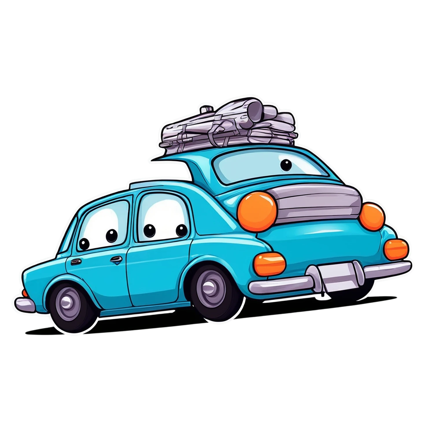 Car Cute sticker isolated on transparent background #14304