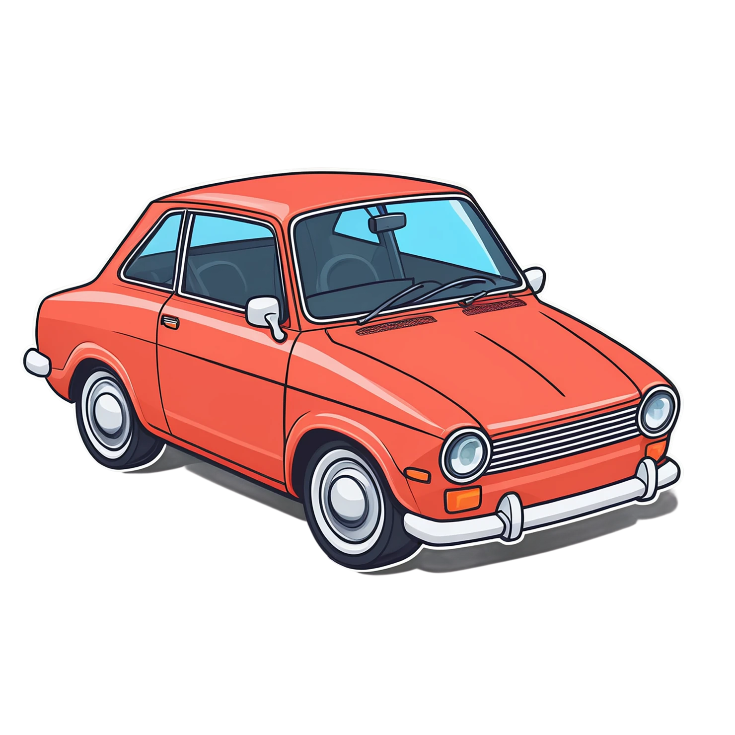 Car Cute sticker isolated on transparent background #14306
