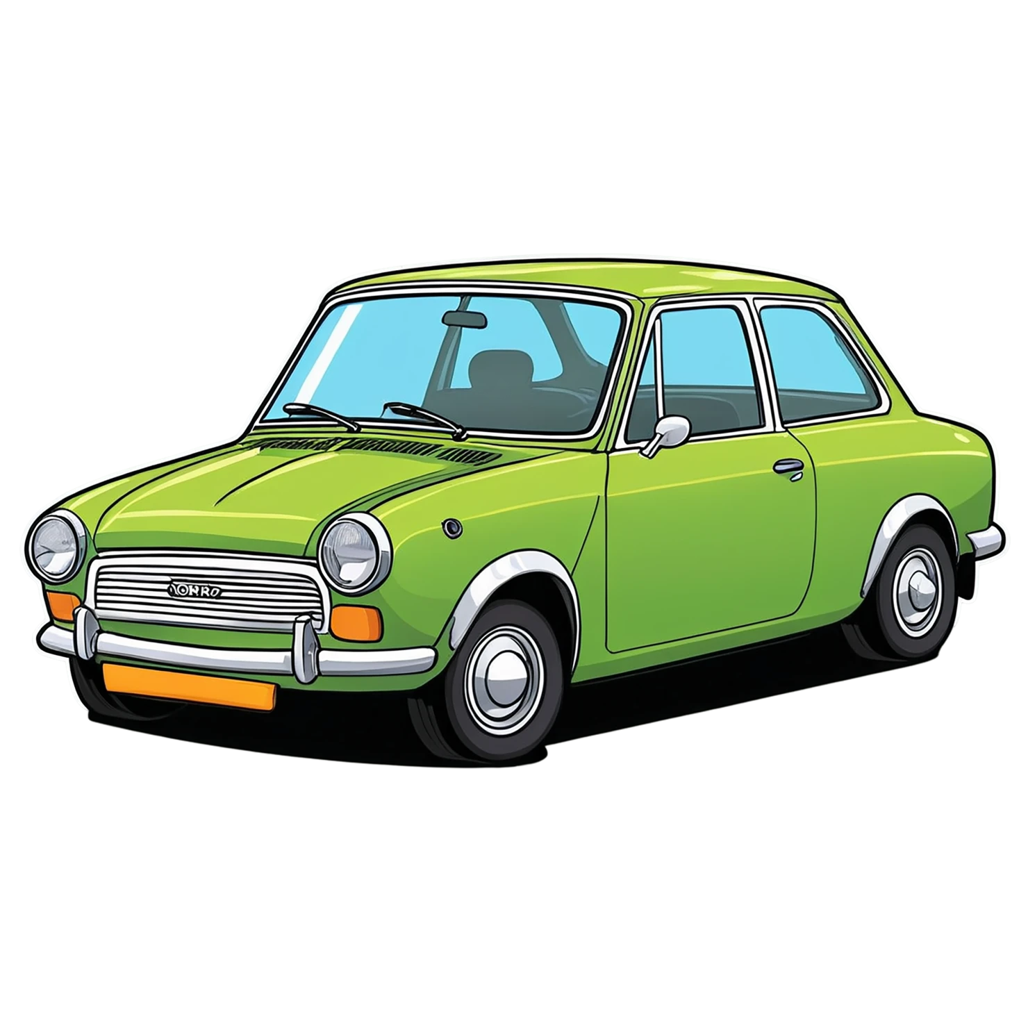 Car Cute sticker isolated on transparent background #14310