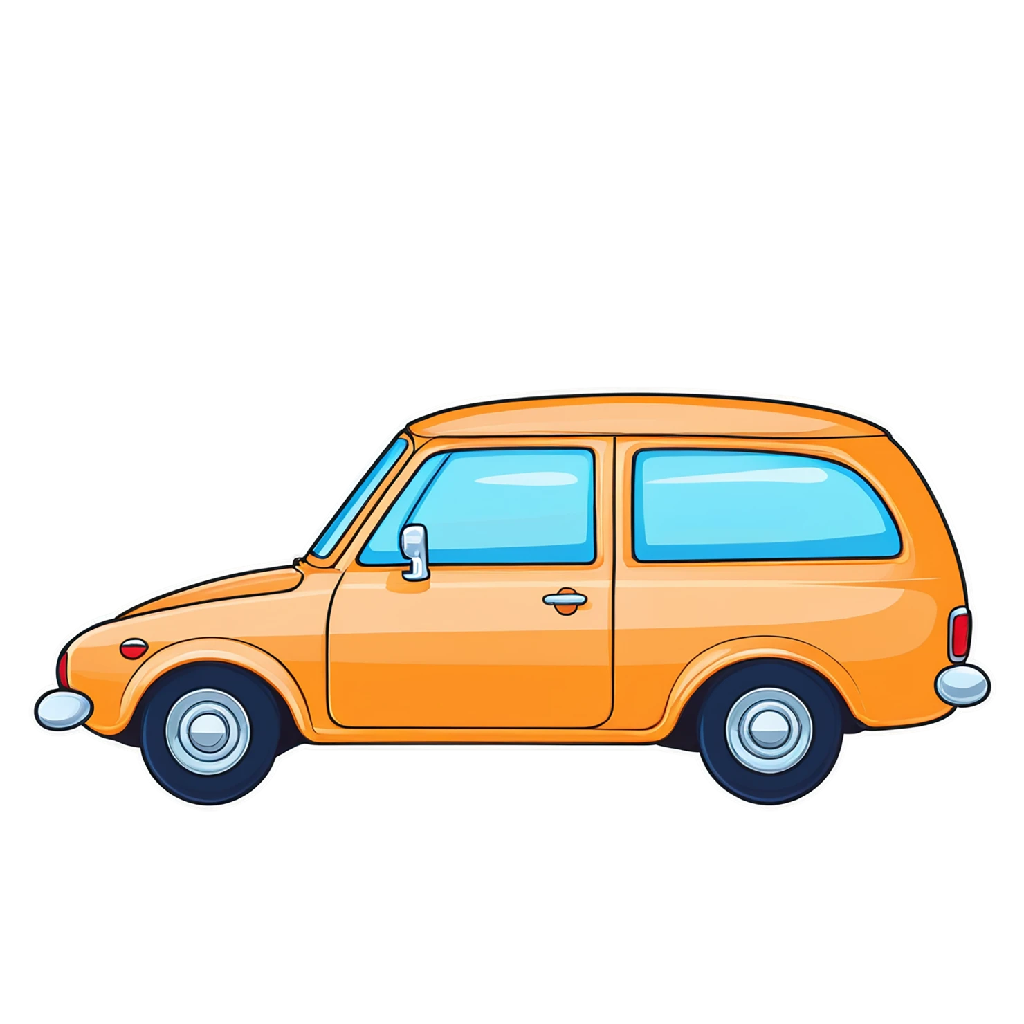 Car Cute sticker isolated on transparent background #14311