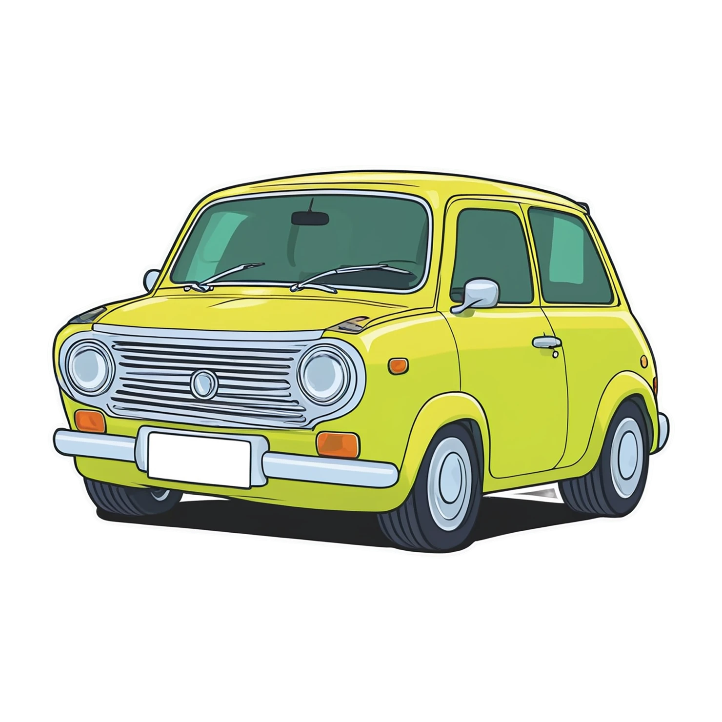 Car Cute sticker isolated on transparent background #14312
