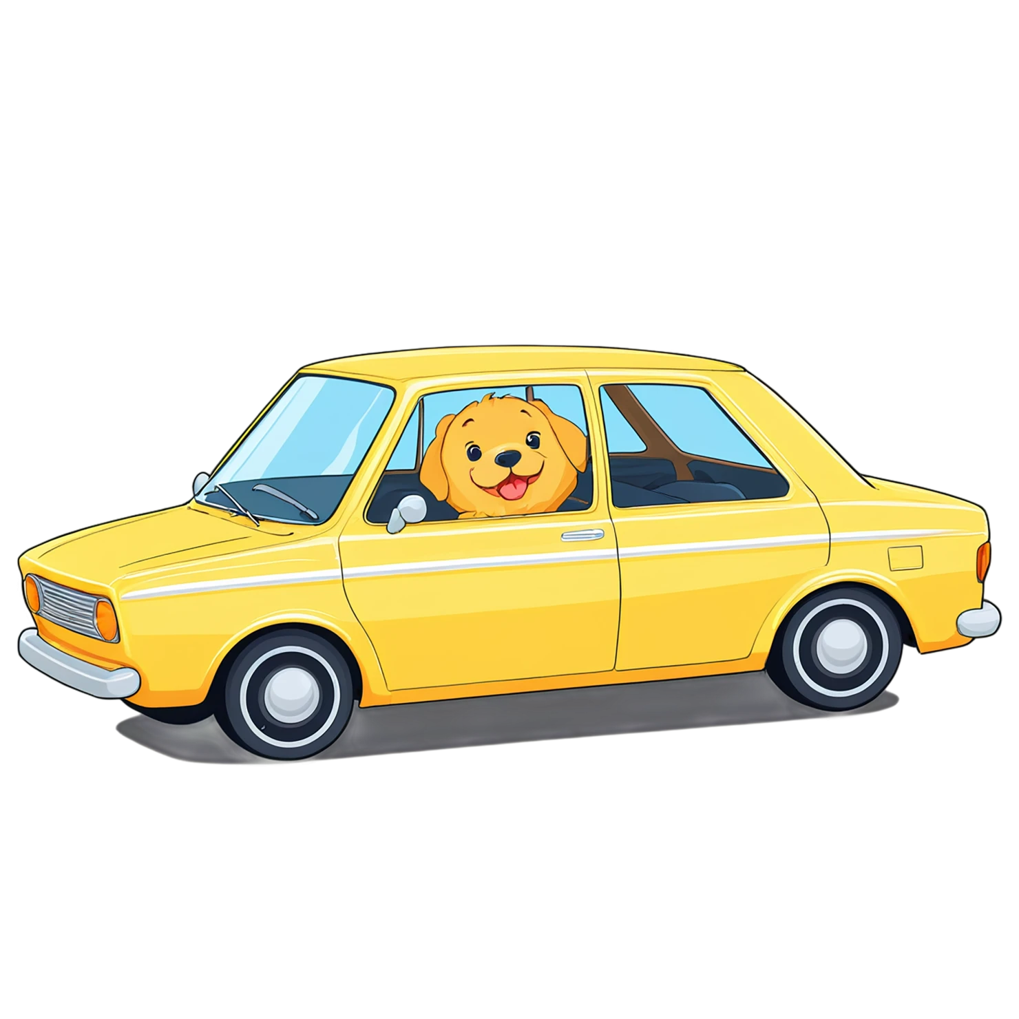 Car Cute sticker isolated on transparent background #14317