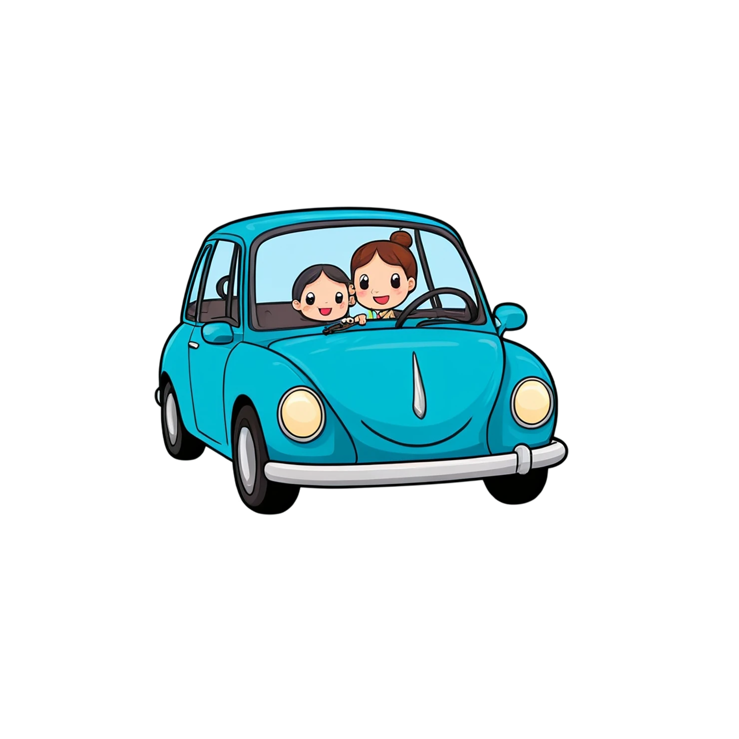 Car Cute sticker isolated on transparent background #14320