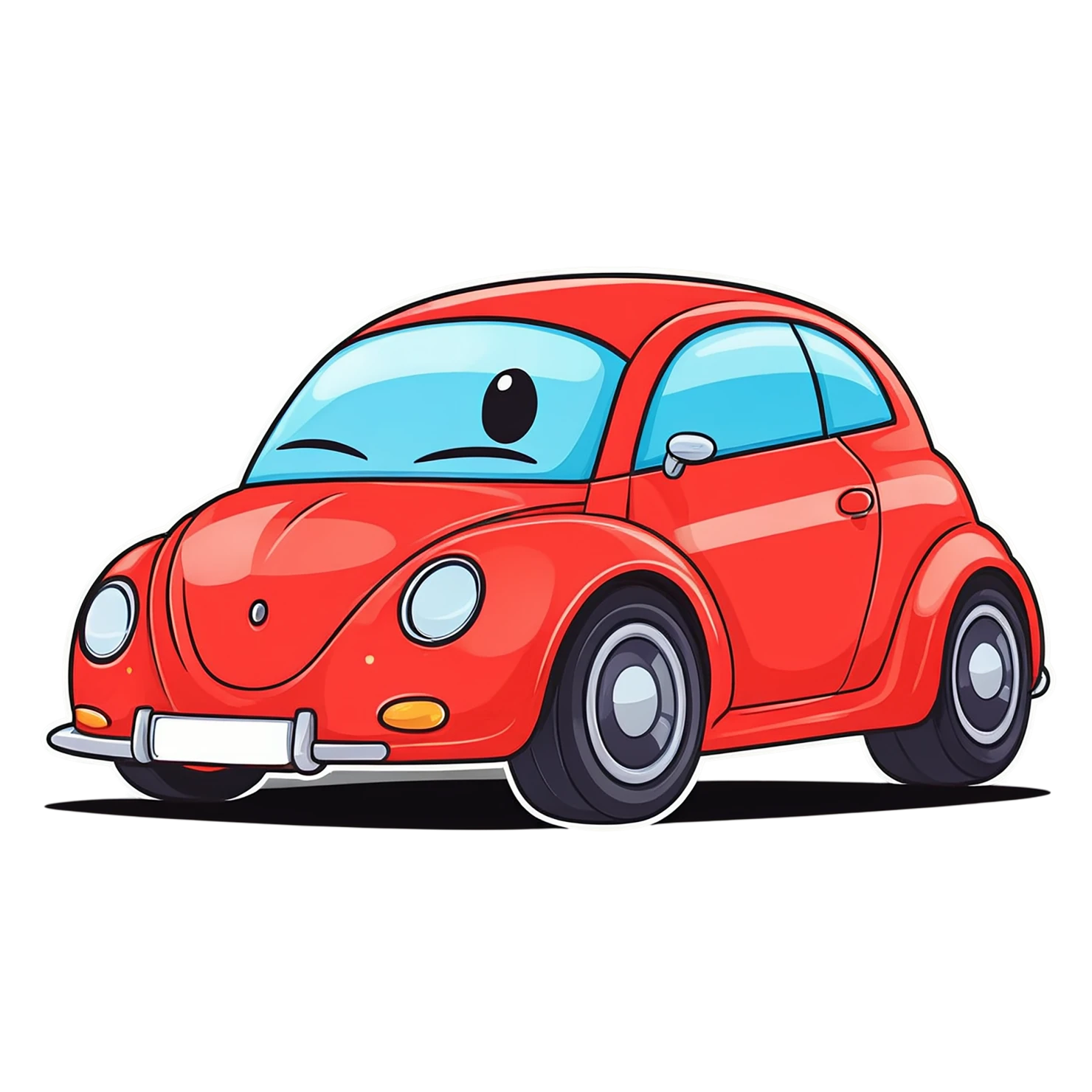 Car Cute sticker isolated on transparent background #14321