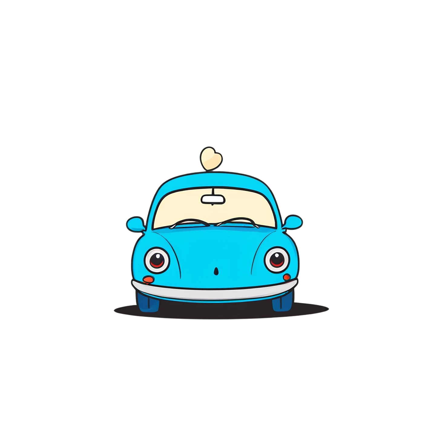 Car Cute sticker isolated on transparent background #14323