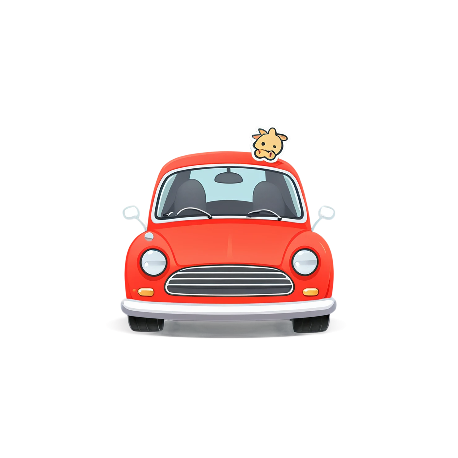 Car Cute sticker isolated on transparent background #14324