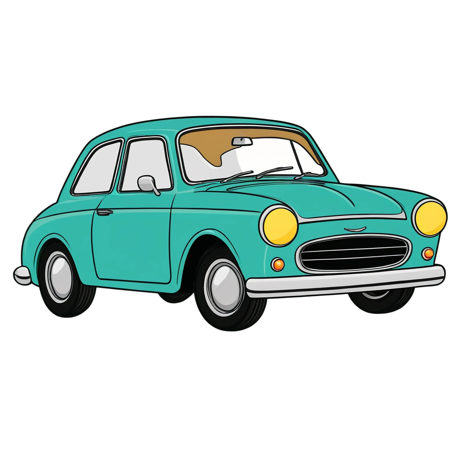 Car Cute sticker isolated on transparent background #14329