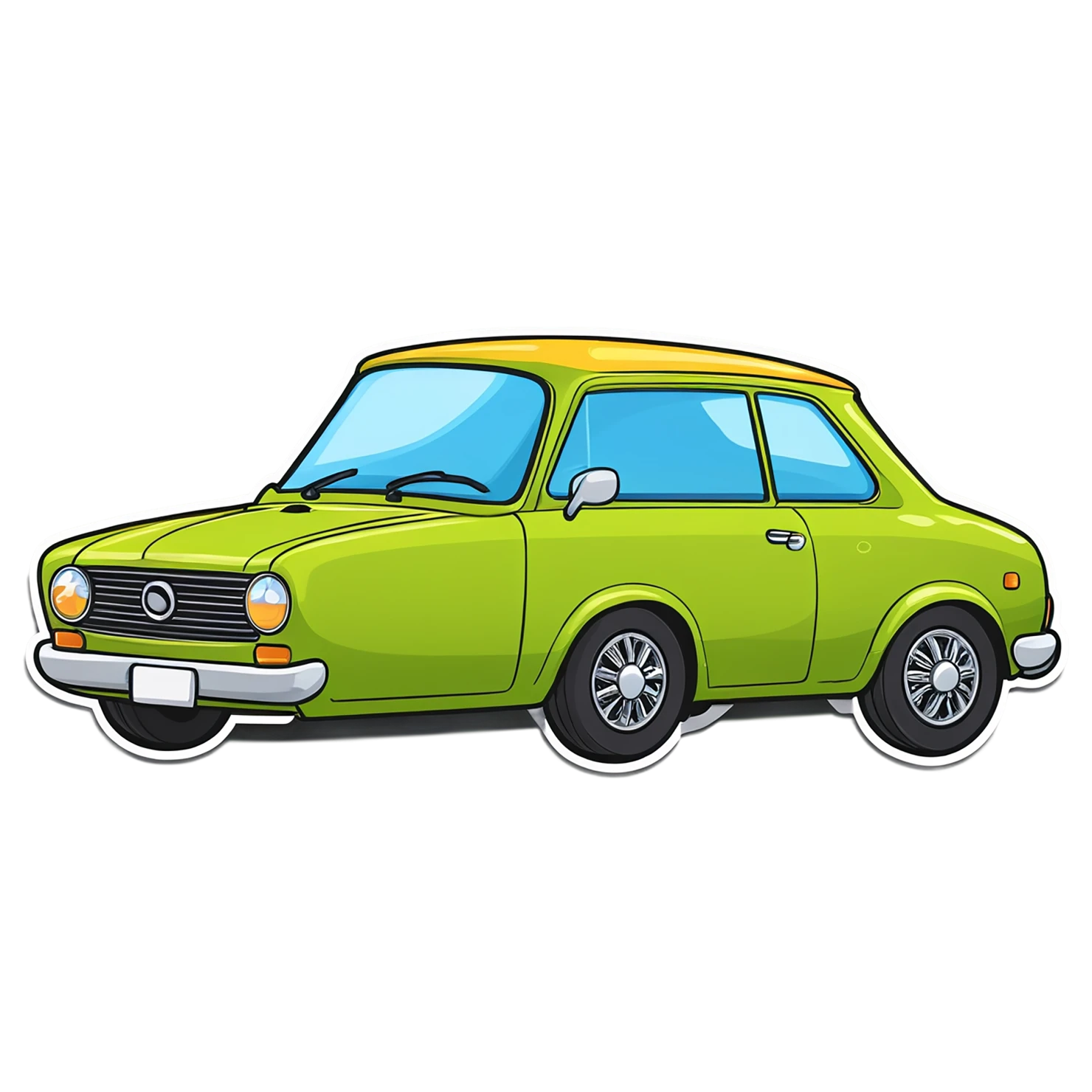 Car Cute sticker isolated on transparent background #14334