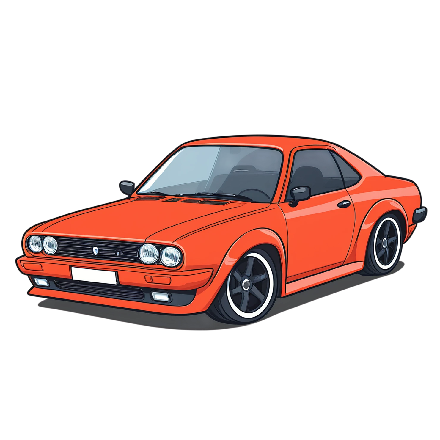 Car Cute sticker isolated on transparent background #14338