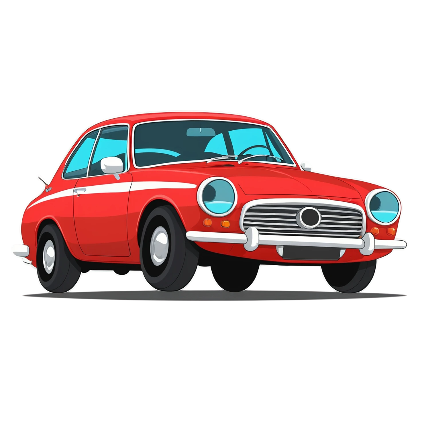 Car Cute sticker isolated on transparent background #14340