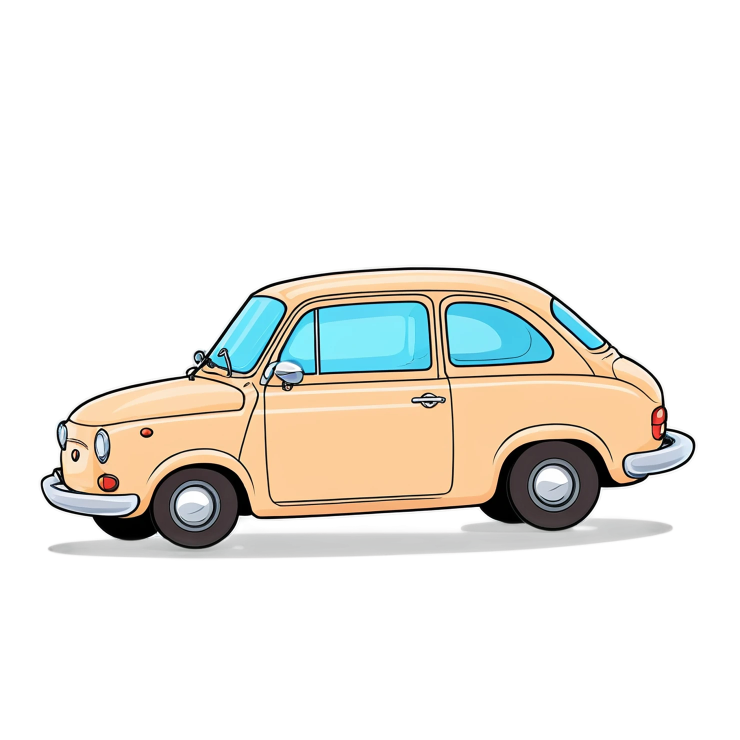 Car Cute sticker isolated on transparent background #14345
