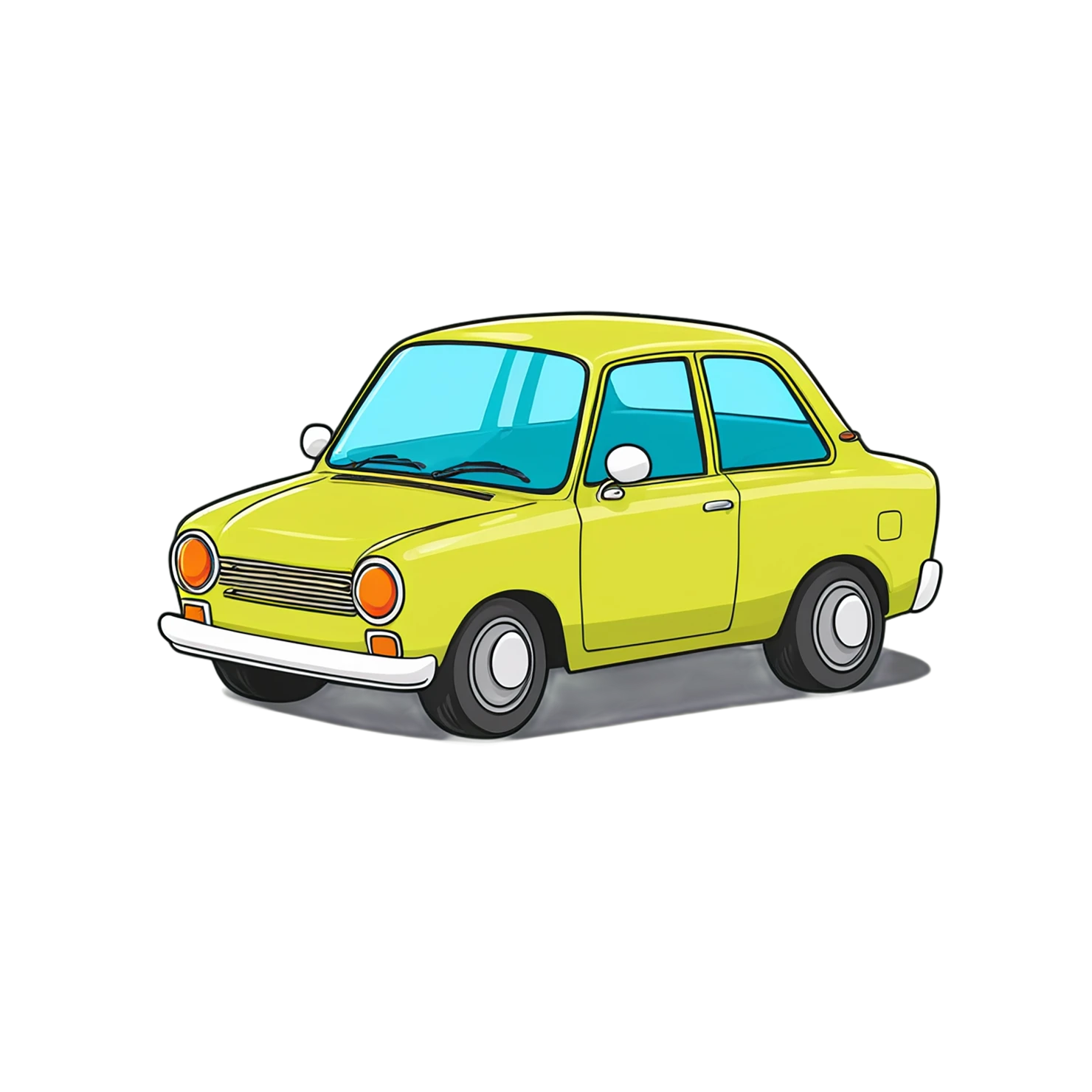 Car Cute sticker isolated on transparent background #14346