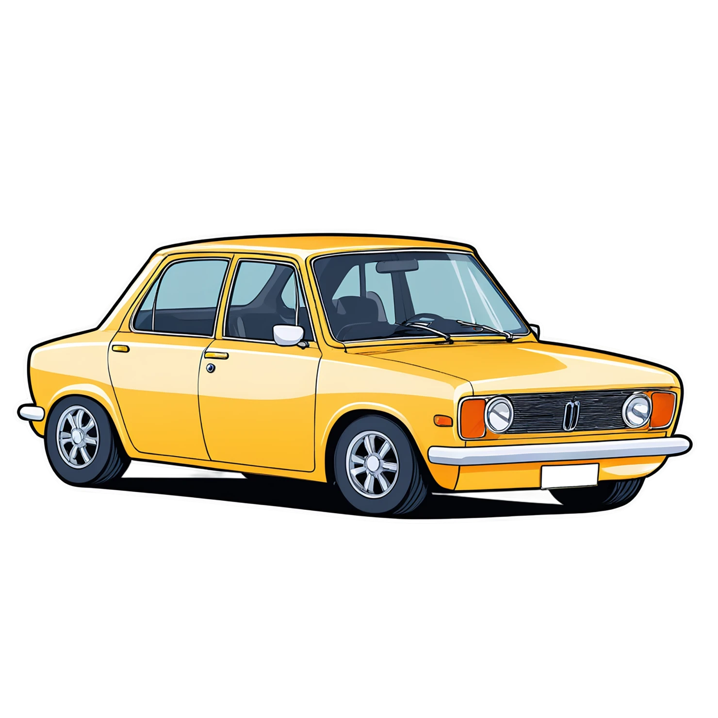 Car Cute sticker isolated on transparent background #14347